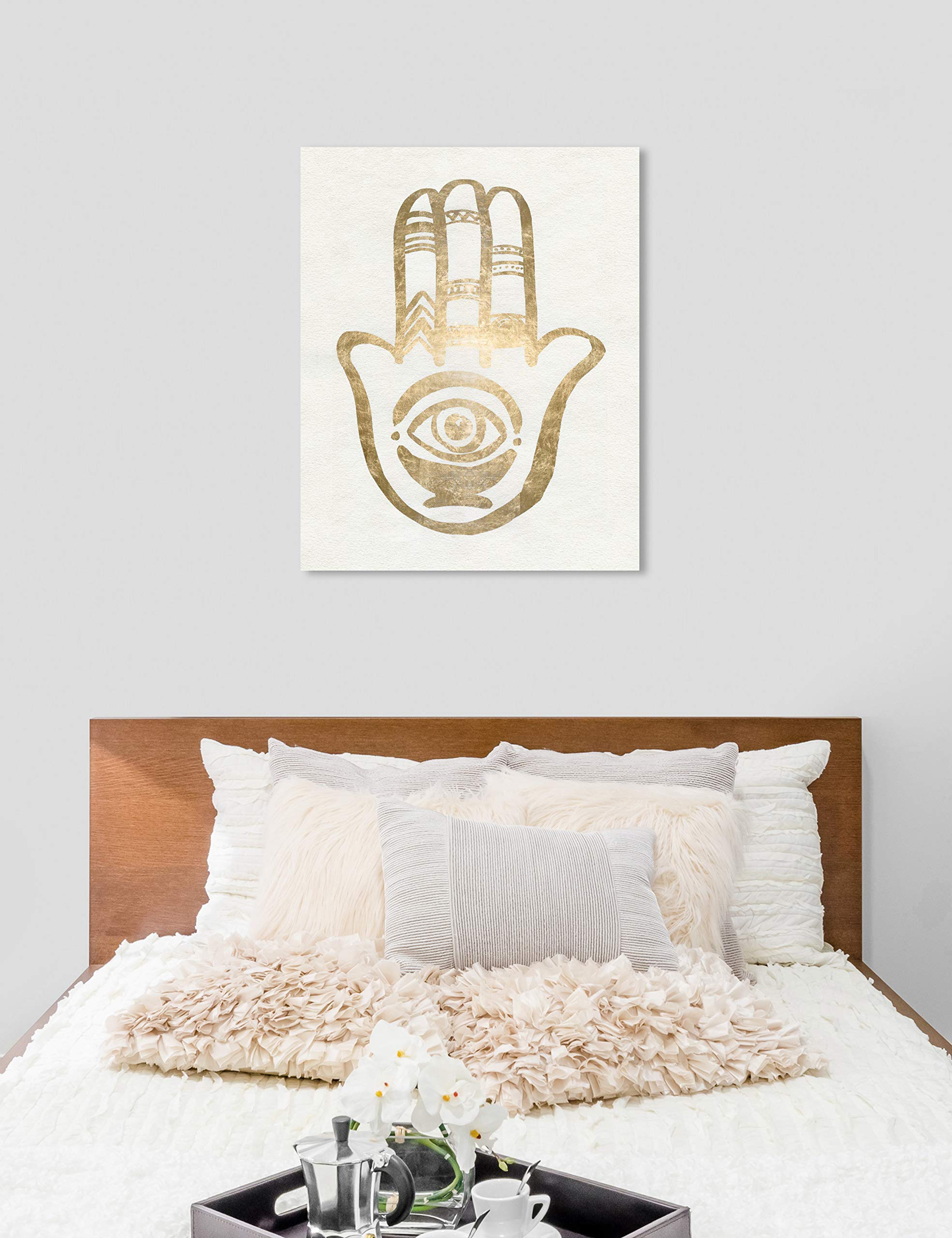 Oliver Gal Artist Co. Hamsa Gold Wall Art Canvas Print - 36