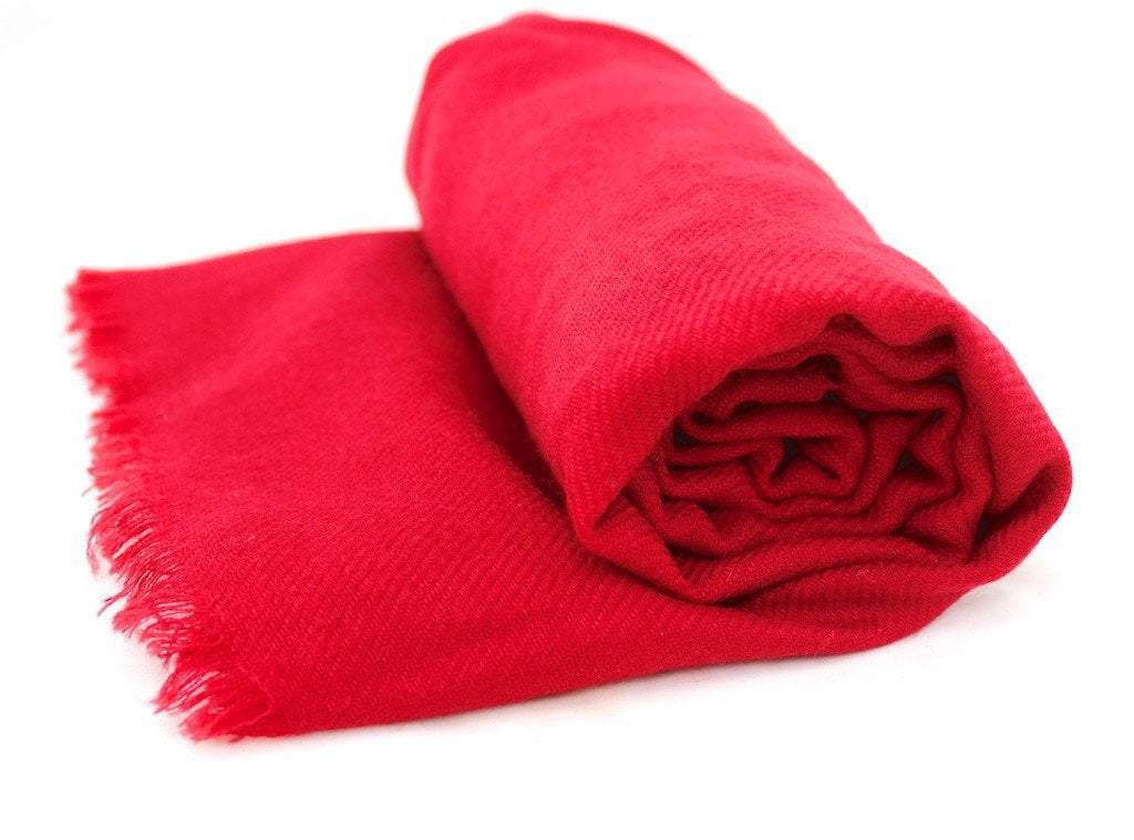 100% Pure Pashmina Shawl - Monk's Robe Red Color - Soft Cashmere Wrap for Women - Perfect for Winter, Weddings & Special Occasions