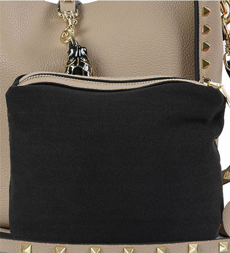 Stylish Studded Bucket Shoulder Bag for Women - Trendy Crossbody Purse with Metal Accents | Perfect for Casual Outings, Date Nights & Travel Accessories