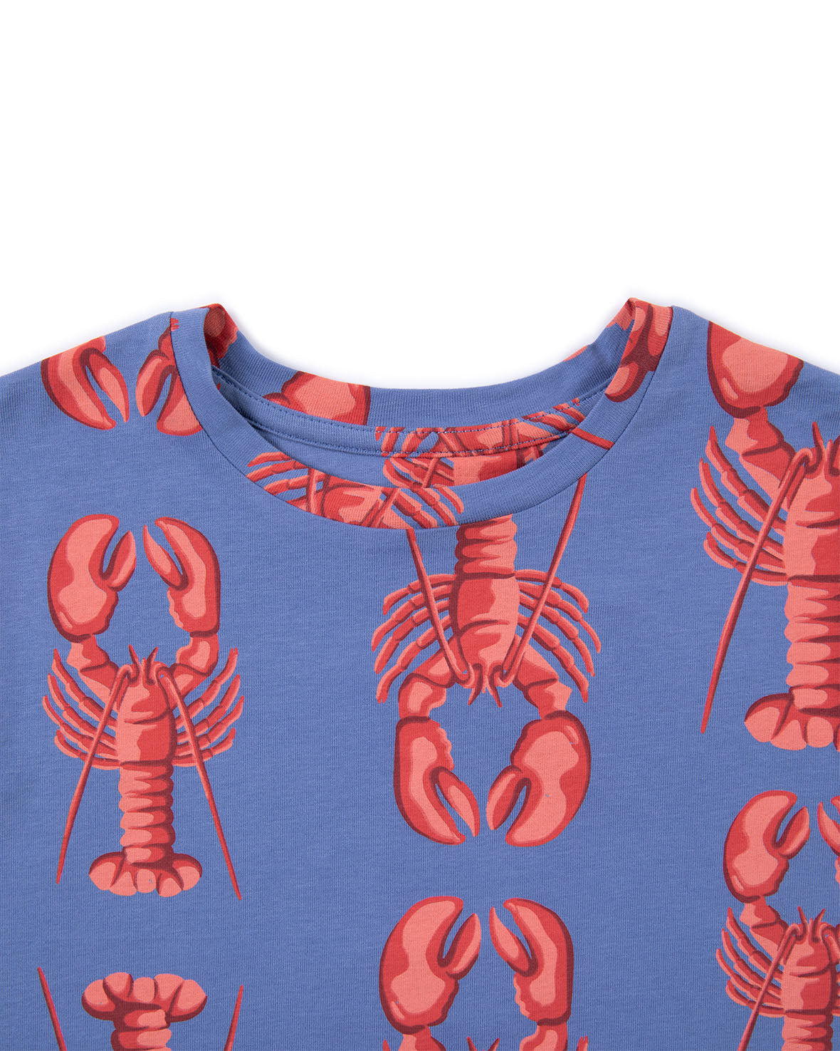 Organic Cotton Kids' Lobster Print Long Sleeve Pajama Set - Soft & Comfortable Sleepwear for Boys & Girls - Perfect for Bedtime, Lounging & Family Matching Pajamas