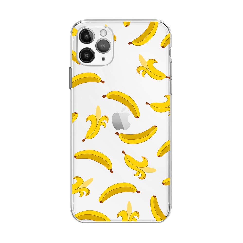 Blingy's iPhone 12 Pro Max Case 6.7 inch - Cute Cartoon Banana Design Clear Soft TPU Protective Cover | Shockproof Scratch Resistant | Compatible with iPhone 12 Pro Max 6.7