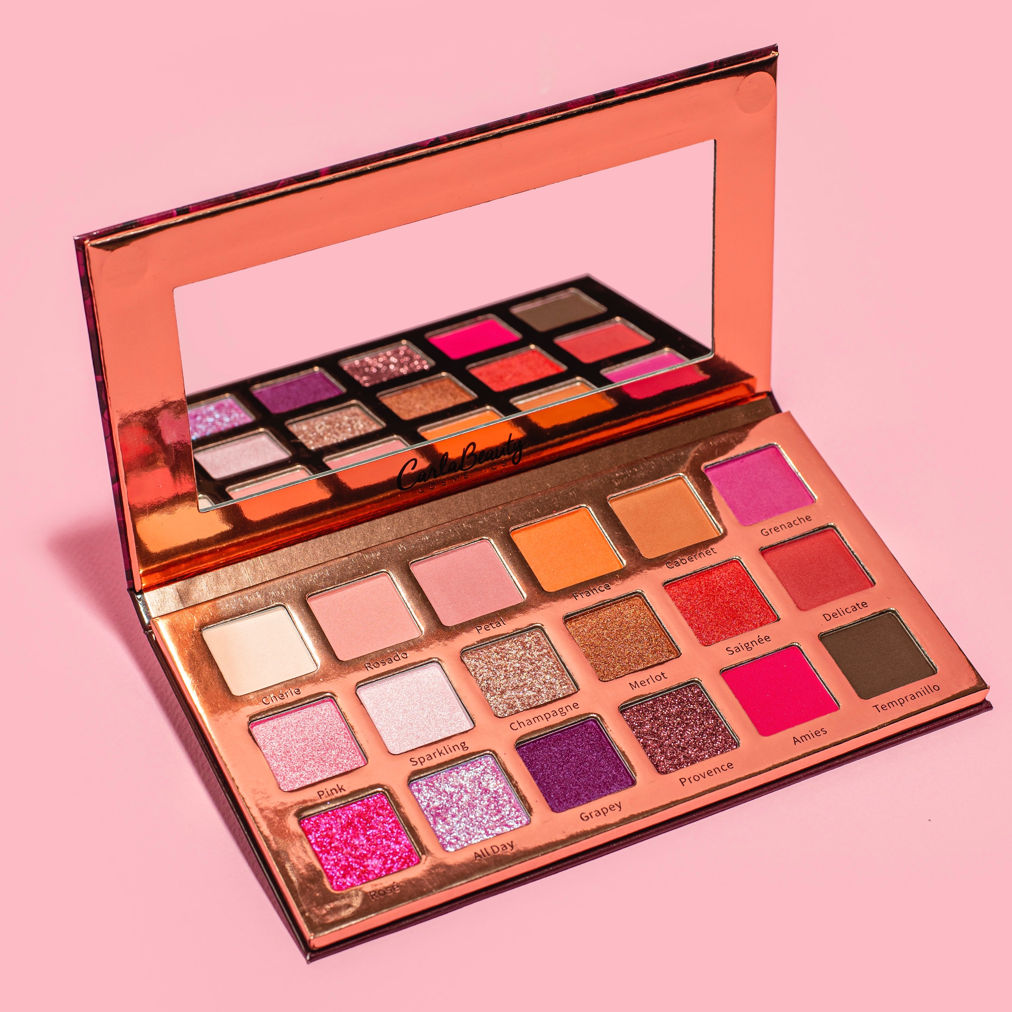 Rosé Eyeshadow Palette - 18 Shades Matte & Shimmer, Vegan & Cruelty-Free Makeup for Everyday & Party Looks | Perfect for Bridal, Prom & Date Night