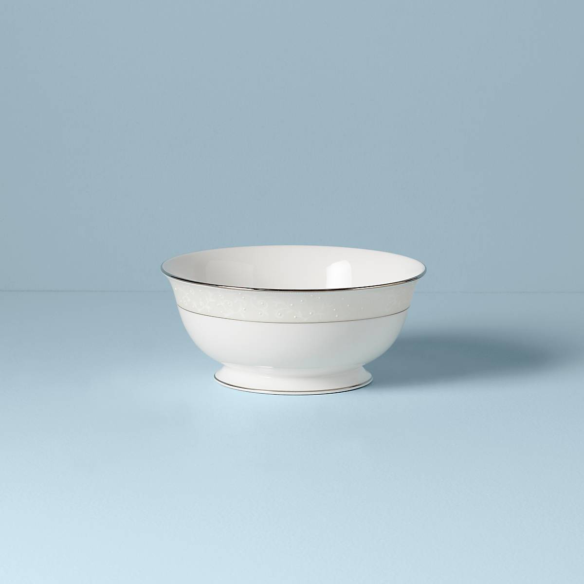 Opal Innocence Large Serving Bowl - Elegant Glass Serving Dish for Salads, Pasta, Fruits - Perfect for Dinner Parties, Holidays & Entertaining