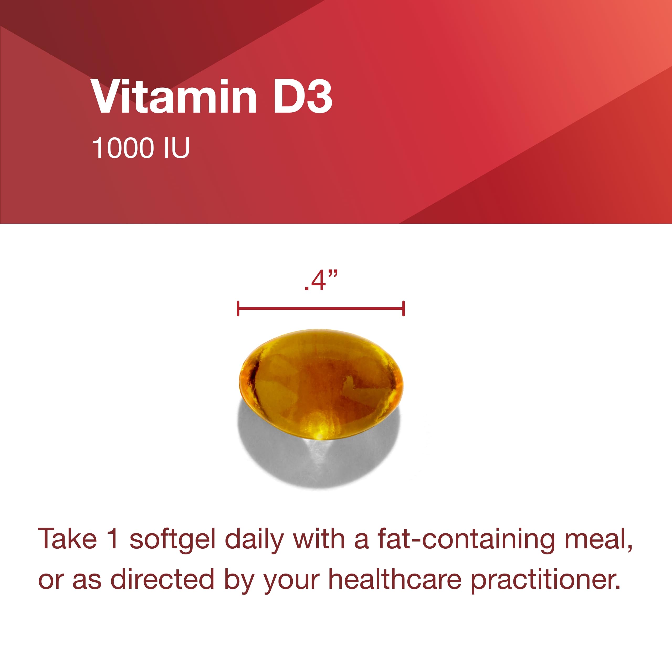 PROTOCOL FOR LIFE BALANCE Vitamin D3 1,000 IU Softgels - Immune System Support, Strong Bones & Teeth - 120 Count - Daily Supplement for Adults & Kids - Supports Healthy Mood & Muscle Function