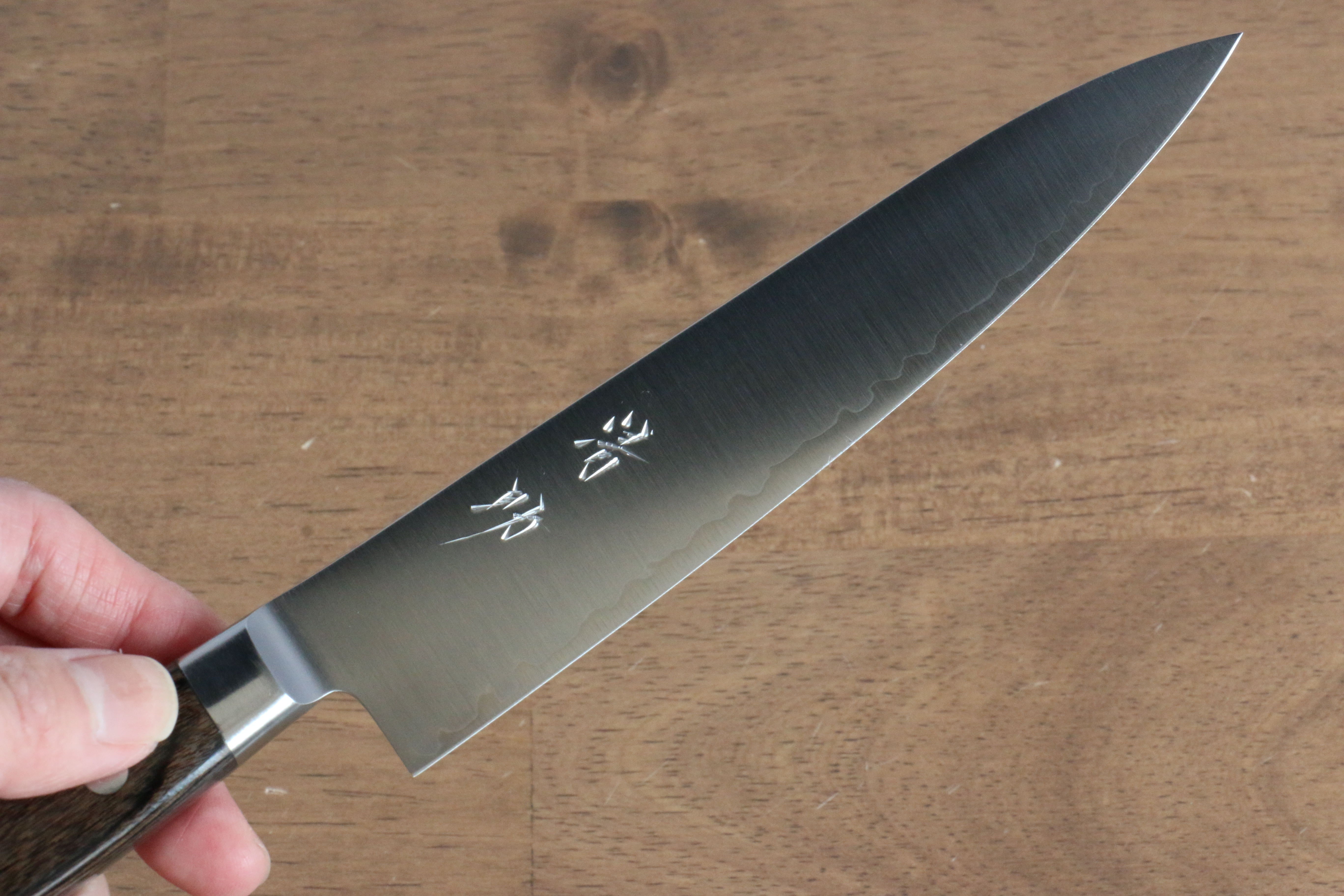 Premium Seisuke SG2 Petty Utility Knife 150mm - Japanese Stainless Steel Blade with Brown Pakkawood Handle - Perfect for Slicing, Chopping & Precision Kitchen Tasks
