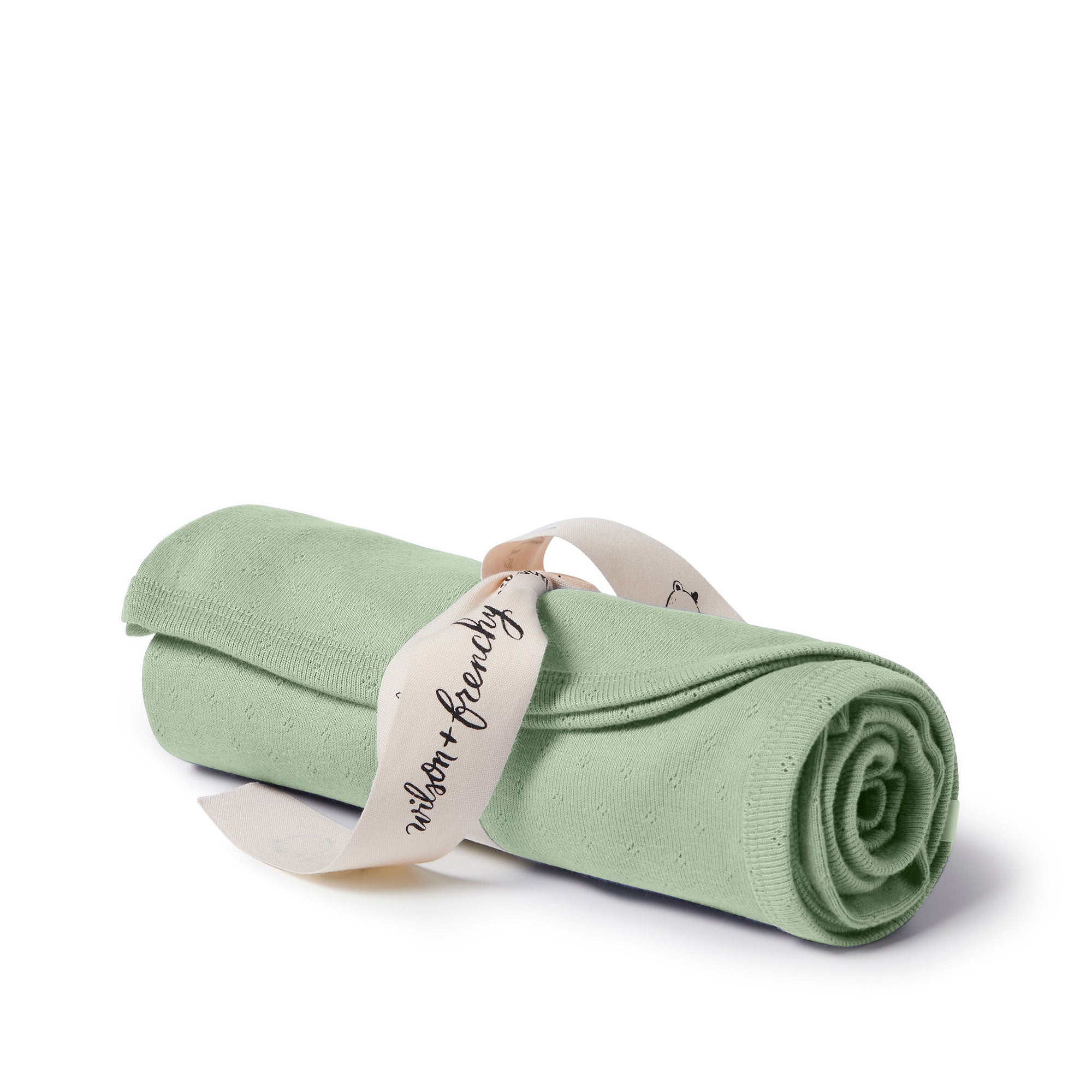 Organic Pointelle Bunny Rug - Soft & Cozy Baby Nursery Blanket for Playtime, Crib, and Photo Shoots | Eco-Friendly & Hypoallergenic