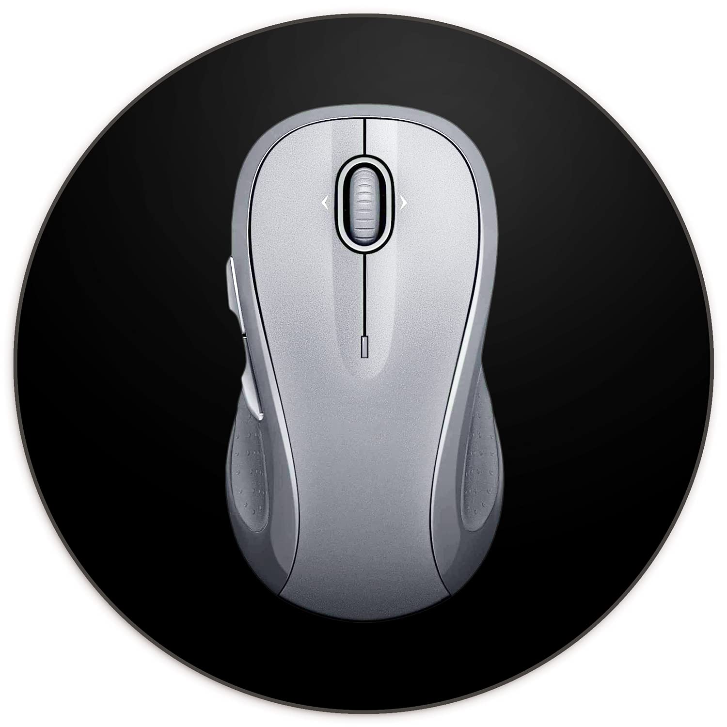 Audimi Mini Round Mouse Pad 6x6 Inch - Non-Slip Rubber Base for PC & Laptop - Home Office & Travel Use