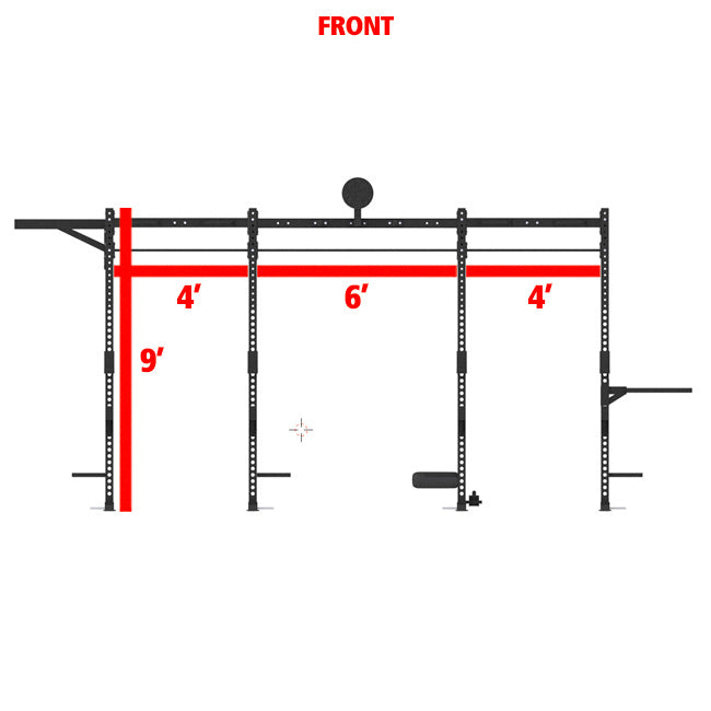XM Fitness 14 6 Fully Loaded Free Standing Rig - Heavy Duty Power Rack for CrossFit & Home Gym Strength Training - Perfect for Squats, Pull-ups & Weightlifting Workouts