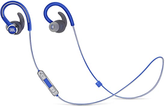 JBL Reflect Contour 2.0 Wireless Bluetooth Sports Headphones with Noise Isolation - Sweatproof Over-Ear Headset for Running, Gym & Workout (Blue)