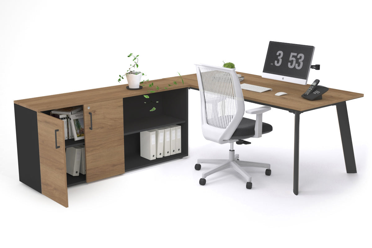 Switch Executive Setting With Uniform Spine Black Frame [1600L x 700W] - Premium Office Desk for Modern Workspace & Home Office