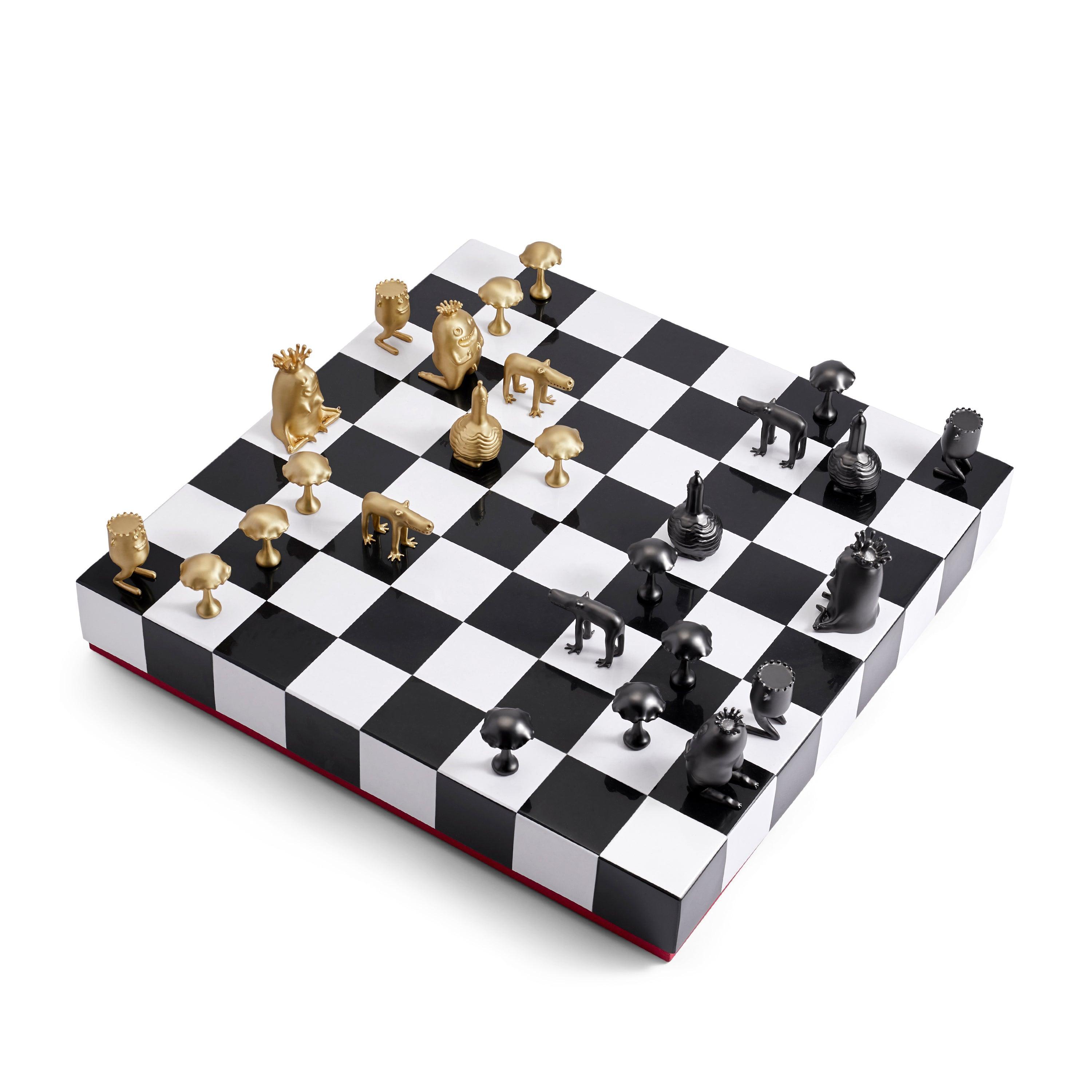 Premium Haas Chess Set - Handcrafted Wooden Chess Board with 32 Staunton Pieces - Perfect for Home, Office, and Tournament Play