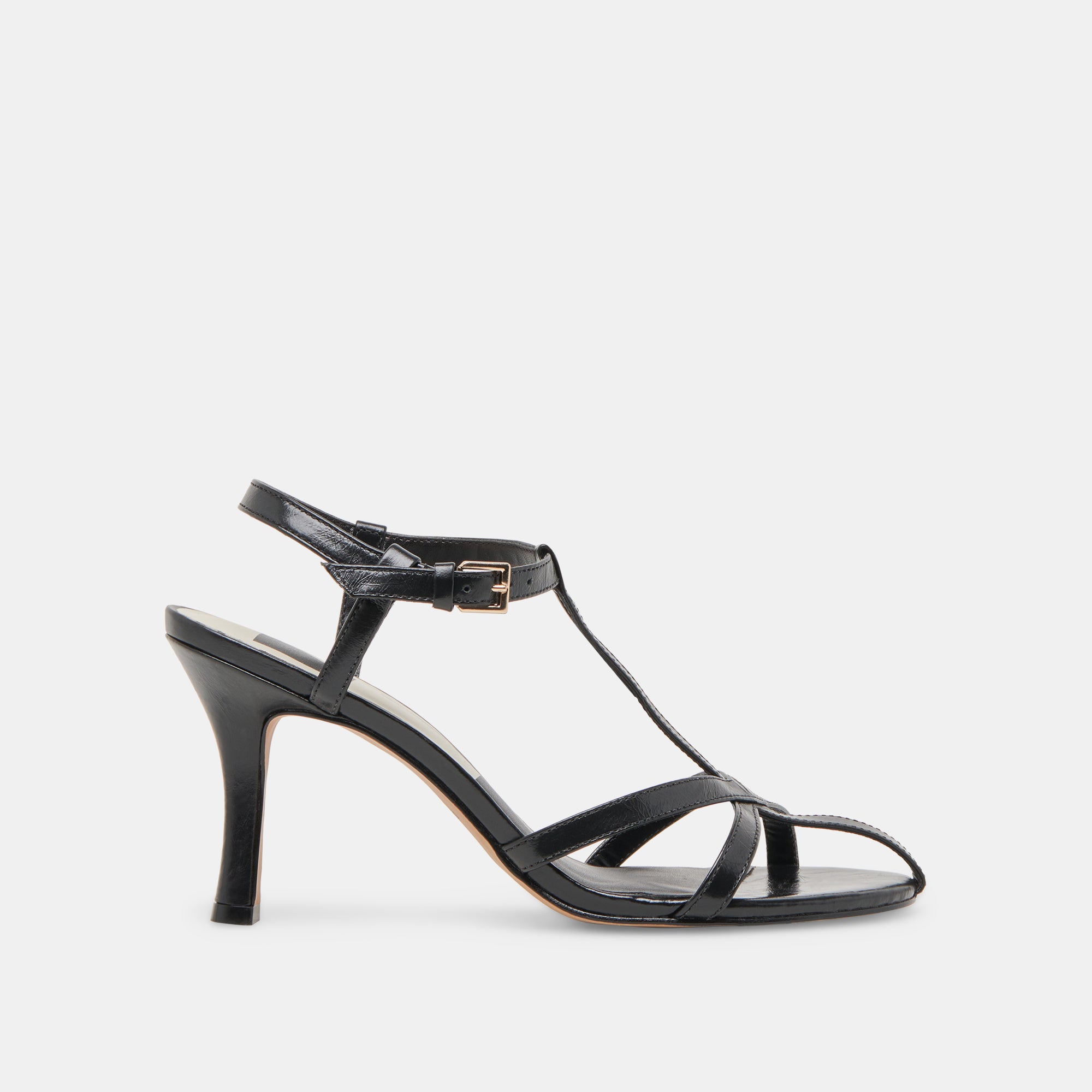 LIANE Women's High Heels - Midnight Crinkle Patent Leather Pumps for Parties, Weddings & Evening Events