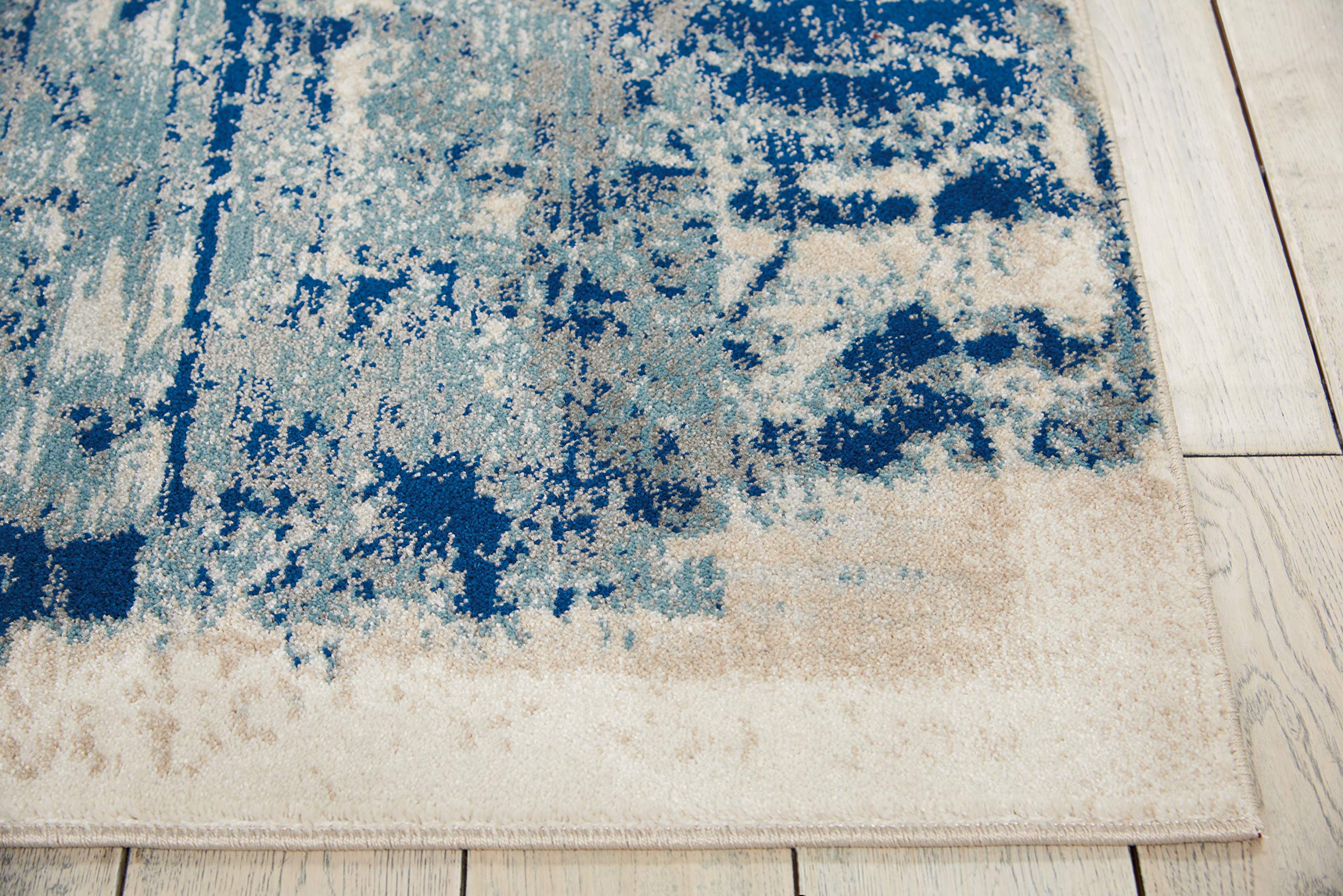 Nourison Maxell Contemporary Ivory/Blue 2'2