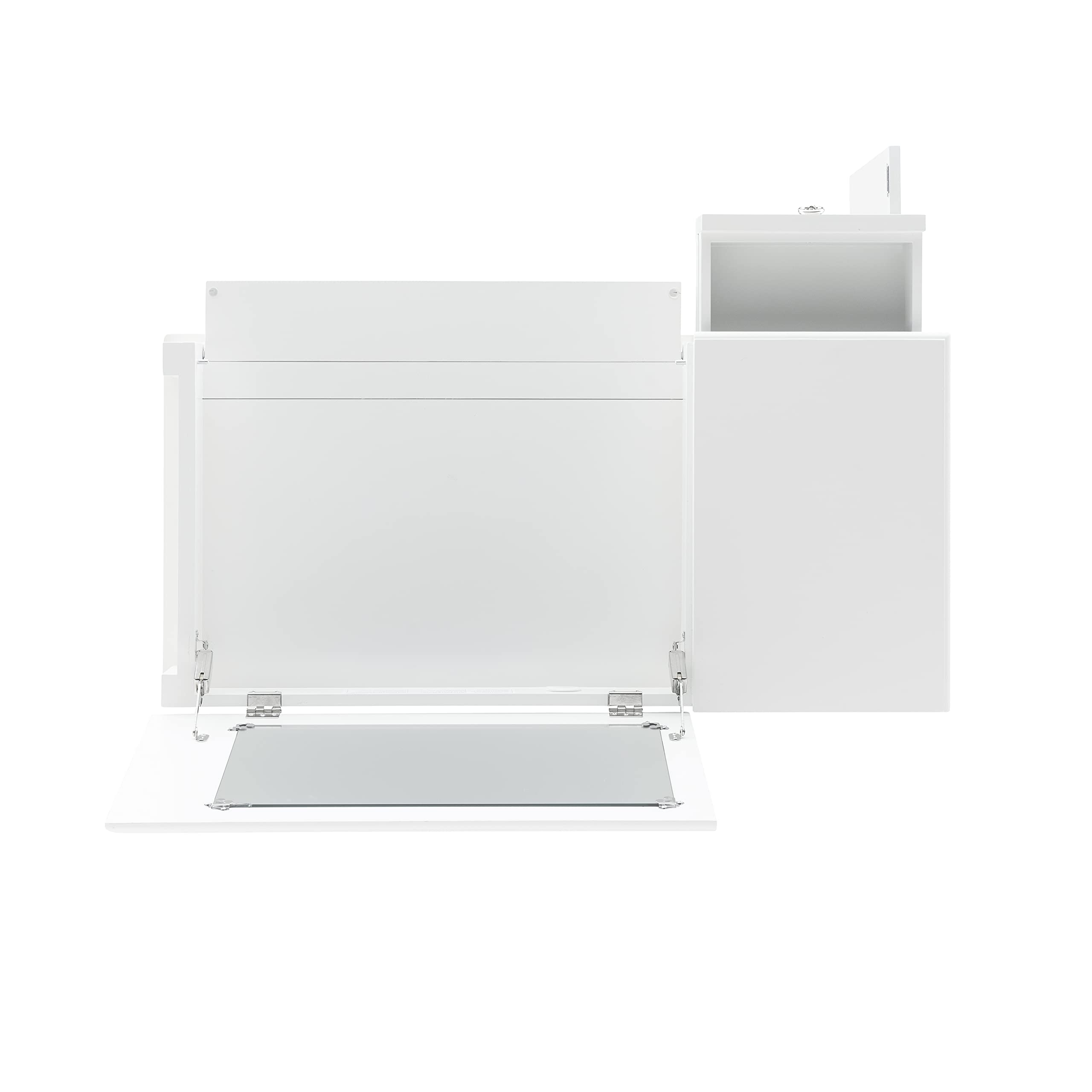 Linon White Vanity Set with Mirror & Stool - Elegant Dressing Table for Bedroom, Bathroom & Makeup Area