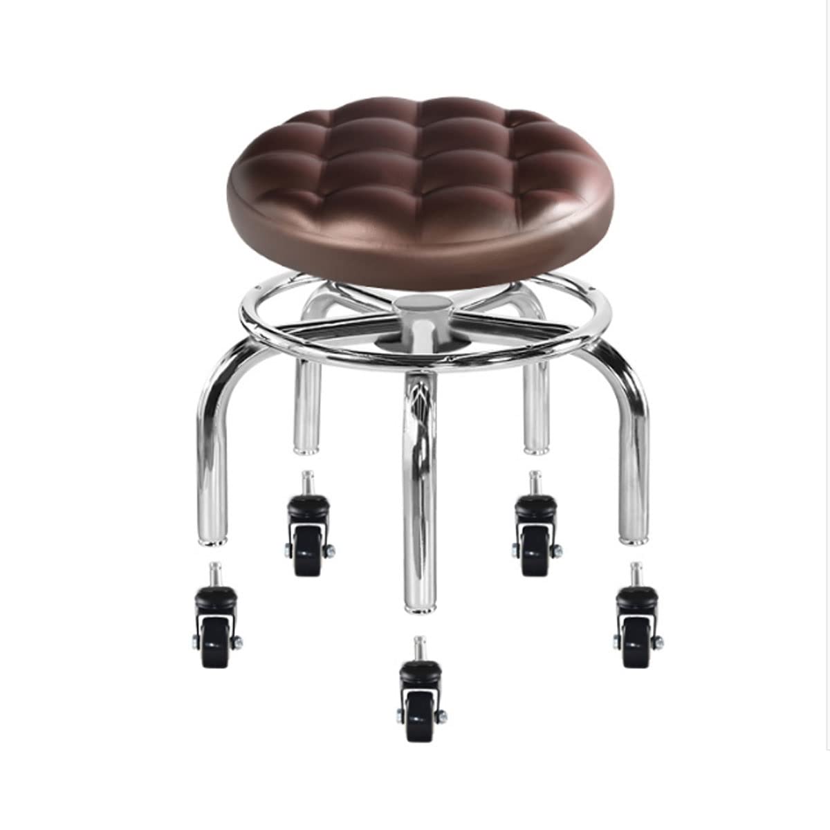 Black Vanity Stools & Benches, Counter Height Bar Stools, Garden Stools, Desk Stools with Moving Footrest - Perfect for Bathroom Vanity, Kitchen Island, Home Office & Outdoor Decor