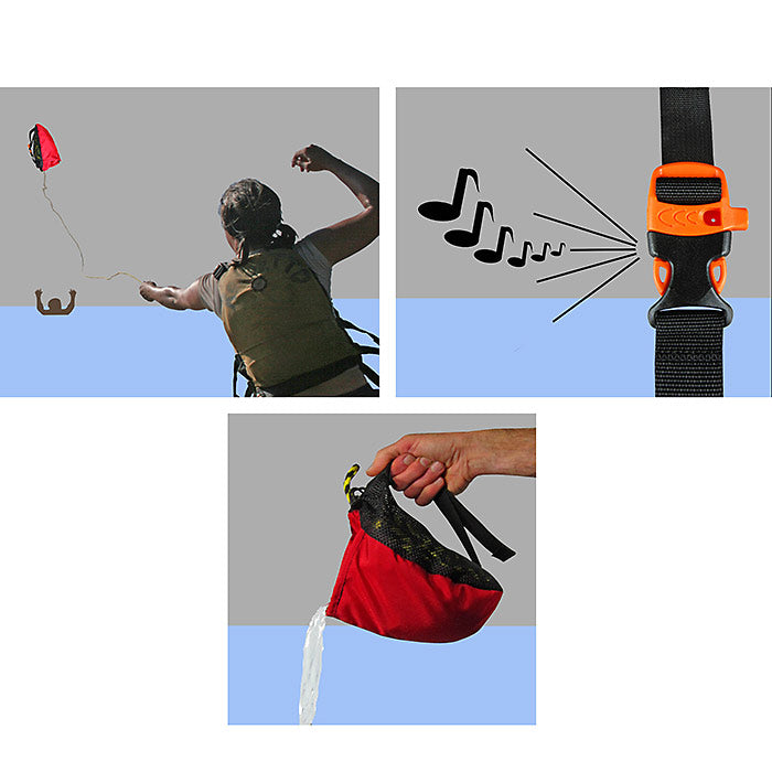 North Water Big 4 Bailer Throw Bag - Heavy Duty Rescue Rope Bag for Kayaking, Boating & Water Sports - Emergency Safety Gear for Outdoor Adventures