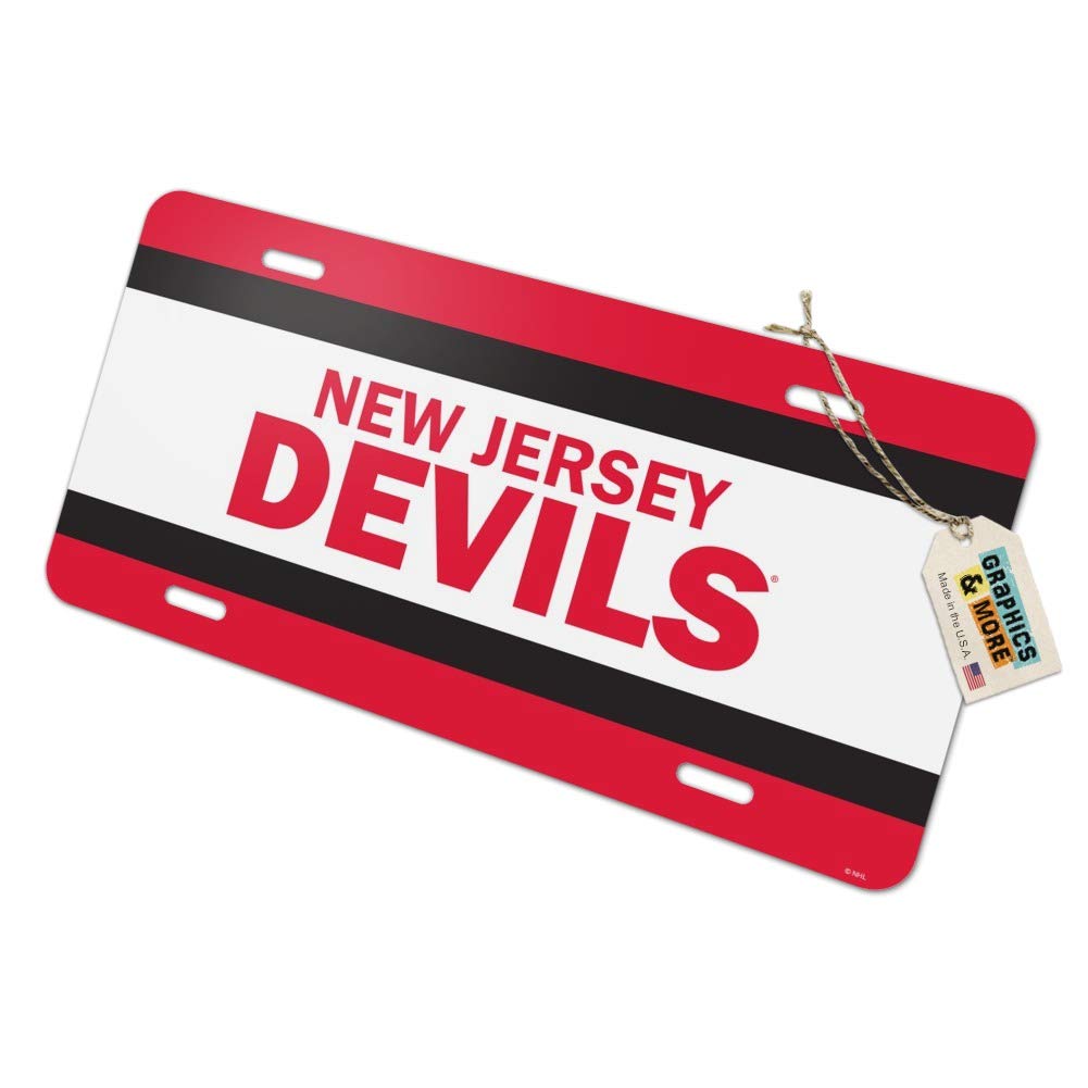 NHL New Jersey Devils Logo Metal Vanity License Plate - Custom Car Tag for Fans, Collectors & Auto Enthusiasts | Perfect for Vehicles, Garages & Man Caves
