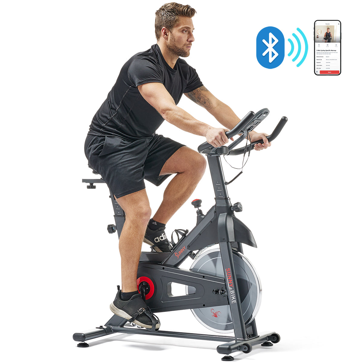 Smart Magnetic Exercise Bike with Bluetooth Connectivity - Perfect for Home Workouts & Indoor Cycling Training