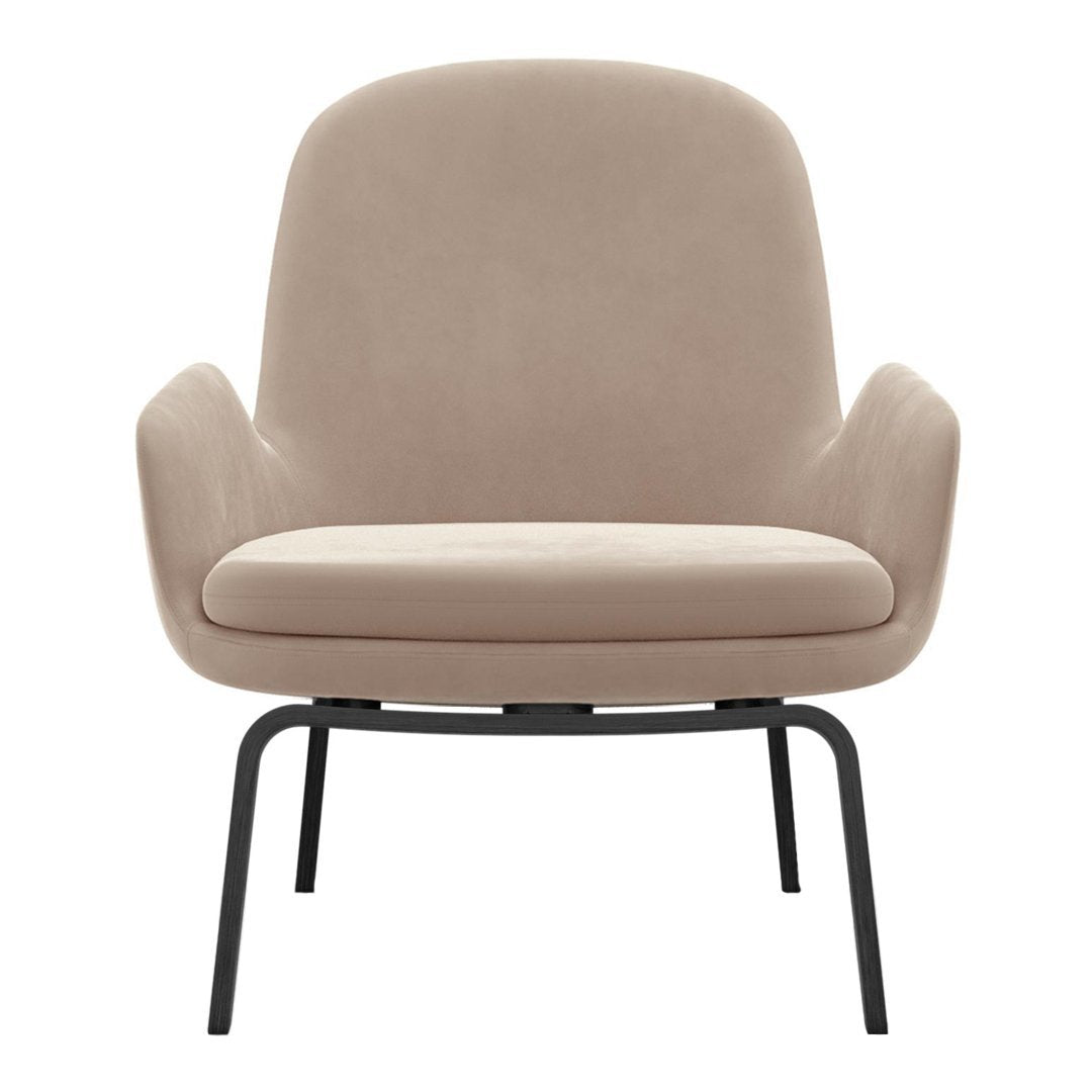 Modern Era Lounge Chair - Low Profile Mid Century Design for Living Room, Bedroom & Office - Comfortable Relaxing Armchair with Wooden Legs
