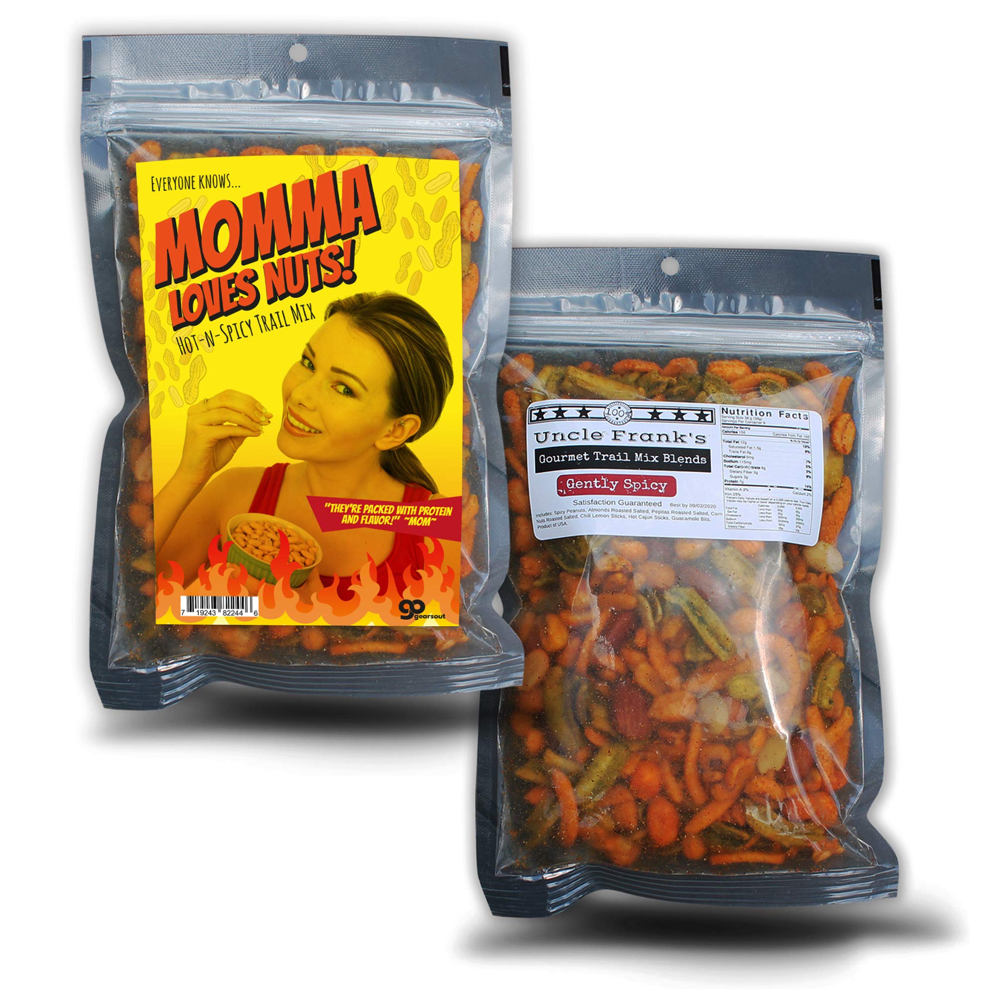 Gears Out Momma Loves Nuts Spicy Trail Mix - Premium USA-Made Spicy Snack Blend for Women - Perfect for Office Snacking, Hiking & Girls' Night Out