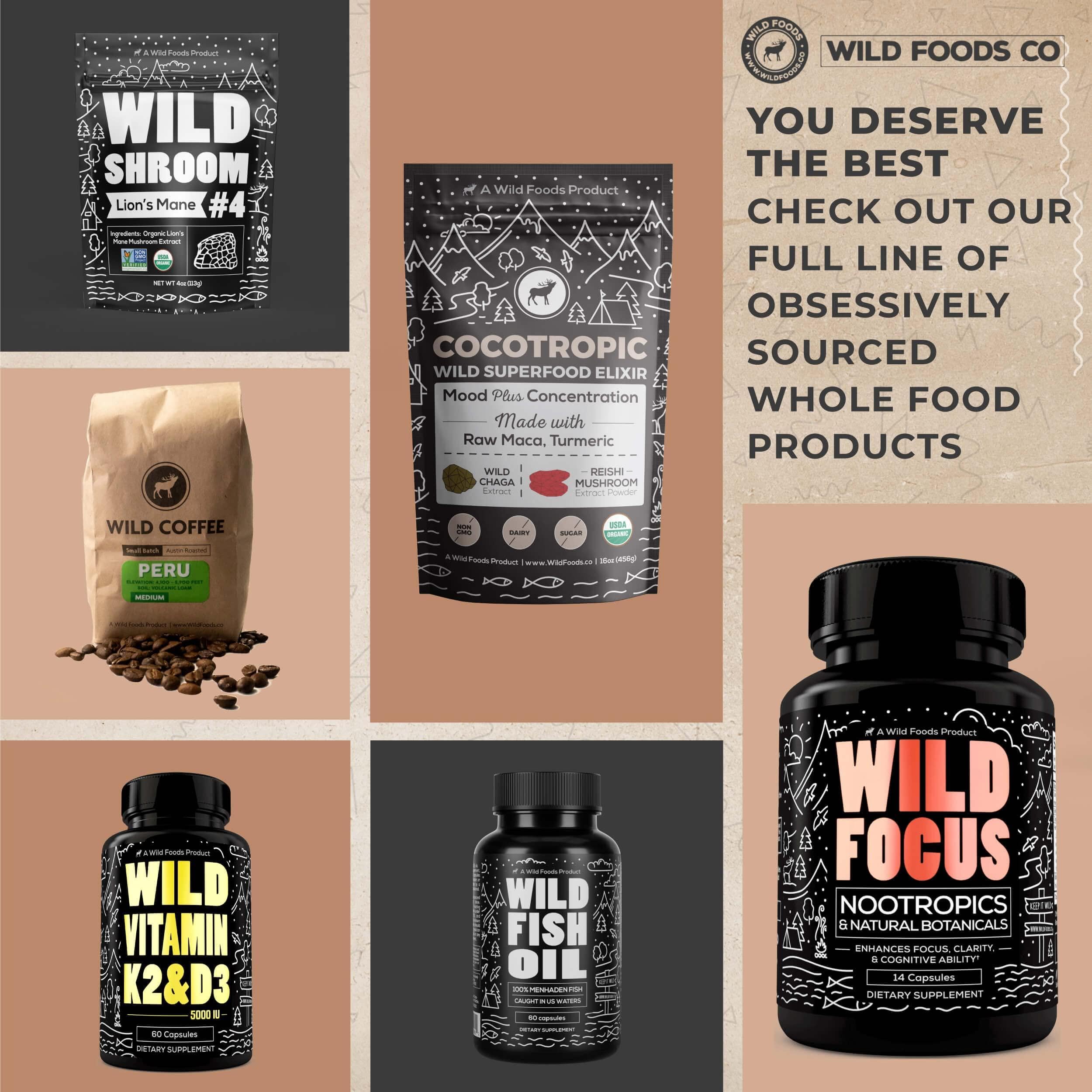 Organic Lions Mane Mushroom Extract Powder 10:1 | Wild Harvested Adaptogenic Nootropic Supplement for Brain Health, Memory & Focus | Vegan, Gluten-Free Mushroom Powder (4oz) | Perfect for Coffee, Smoothies & Cognitive Support