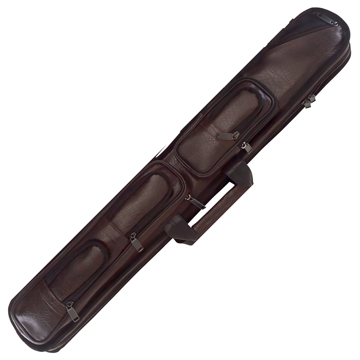Premium LC4 Soft Brown Leather Pool Cue Case - Professional Billiard Cue Holder with Durable Protection | Perfect for Pool Halls, Tournaments & Home Game Rooms