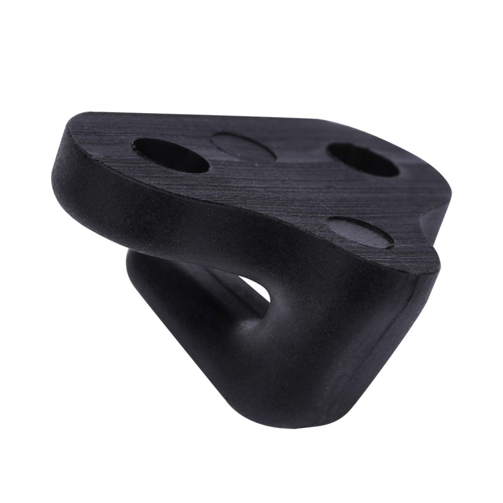 LZKW Black J-Shaped Nylon Kayak Hooks with Flat-Head Screws - 4 Pack Replacement Lashing Accessories for Kayak, Canoe & Boat Storage | Durable Marine-Grade Hooks for Securing Gear on Deck or Dock