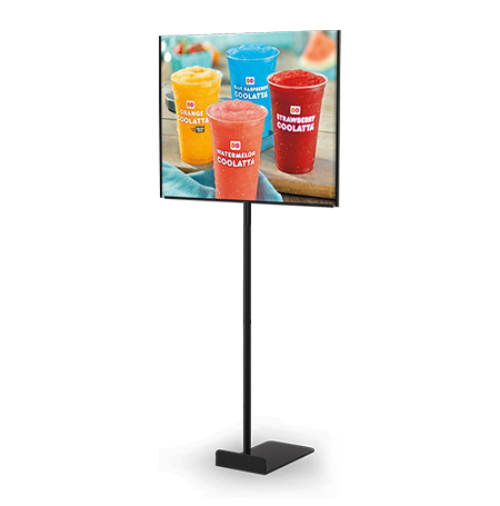 11x14 Lightweight Countertop Pedestal Sign Stand - Single Sided Fixed Height 18