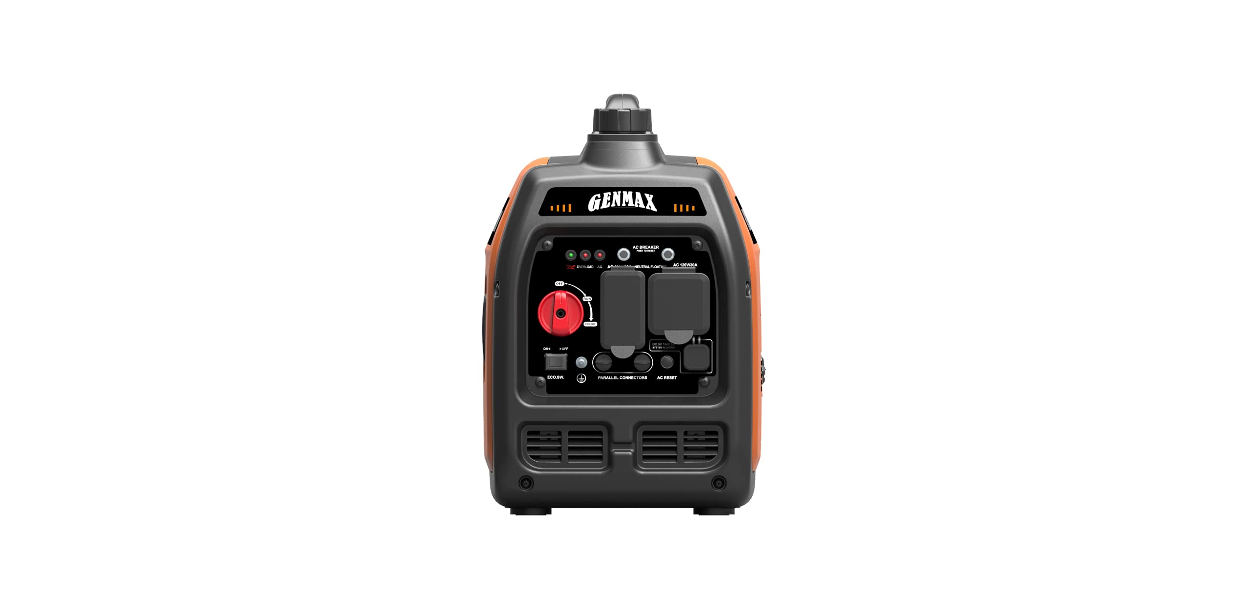 GENMAX Portable Inverter Generator - EPA Compliant, Eco-Mode, Ultra Lightweight & Quiet - Perfect for Home Backup Power, RV Camping & Outdoor Adventures