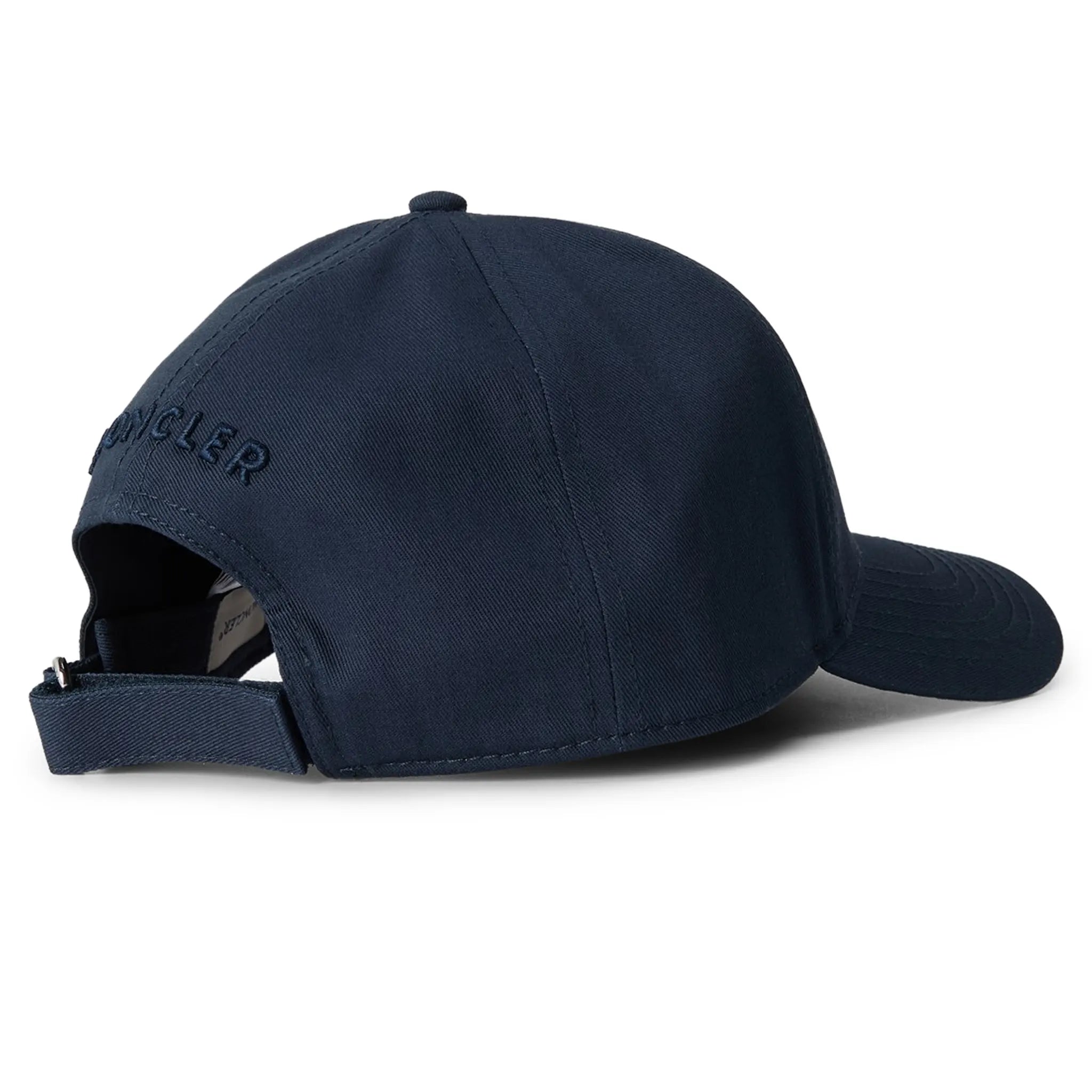 Moncler Gabardine Baseball Cap for Men & Women - Navy Blue Adjustable Snapback Hat for Outdoor Sports & Casual Wear