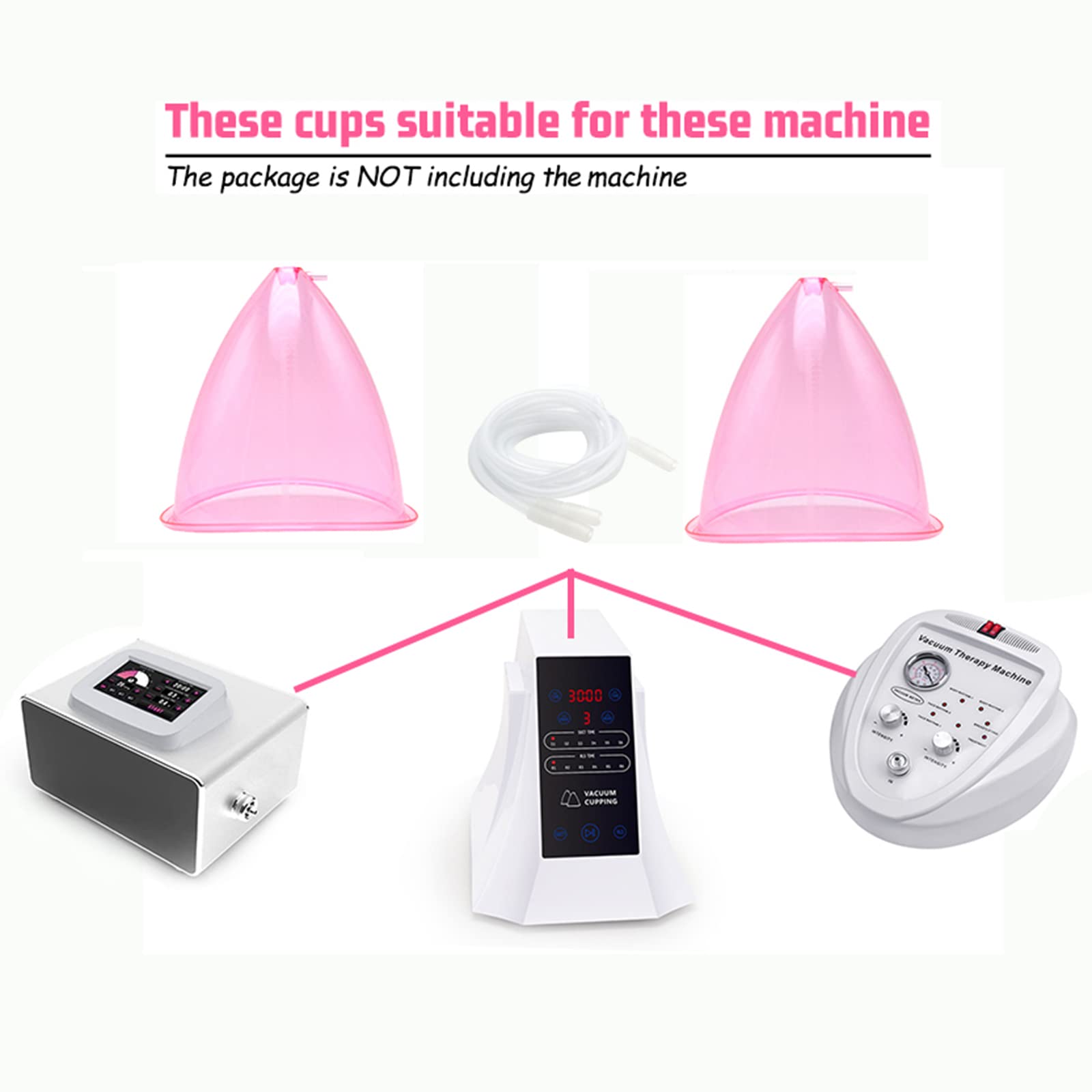 XXL Buttocks Vacuum Therapy Cups - 210ml & 180ml (8.26