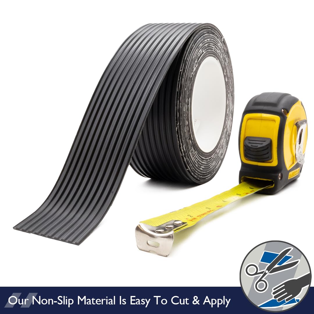 Non-Slip Ribbed Rubber Grip Tape - 6