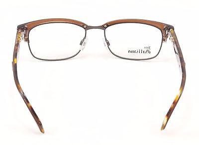 John Galliano JG5017 092 Brown Plastic & Metal Eyeglass Frames - Italian Made 52-17-140 Size - Perfect for Fashion & Reading Glasses