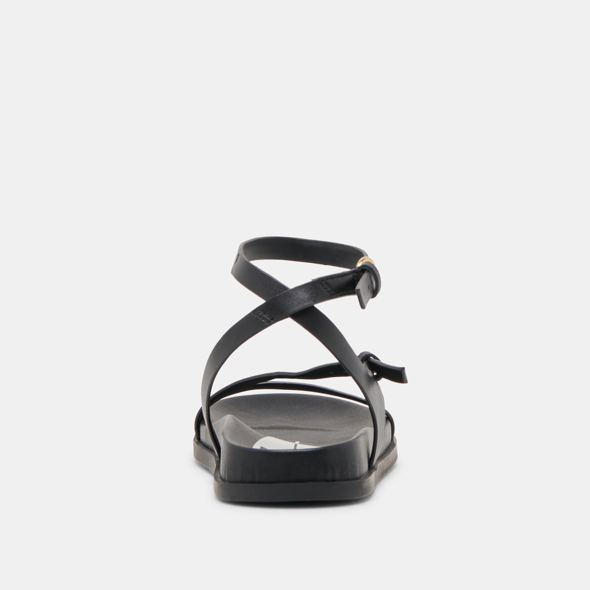 DARLIS Women's Black Leather Sandals - Comfortable & Stylish for Summer, Beach, and Casual Outings