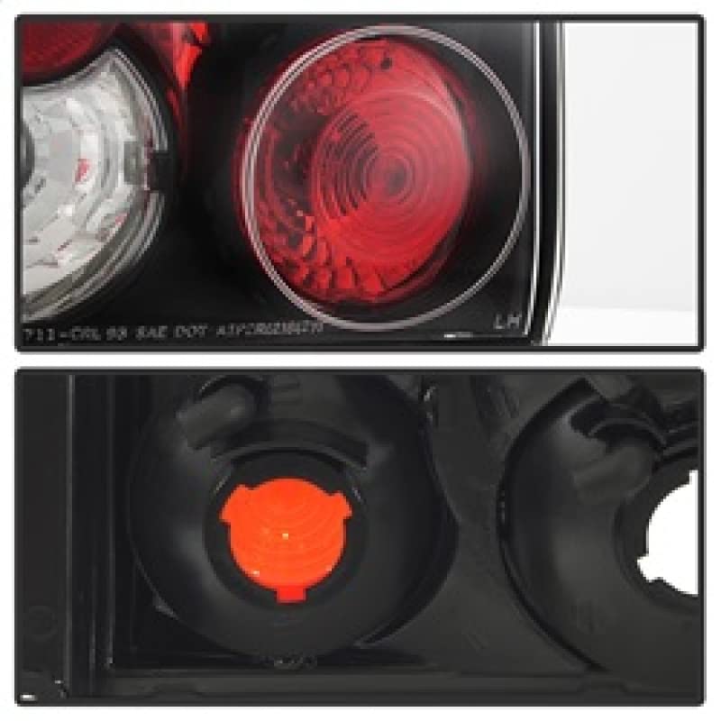 Spyder Auto 5007407 Euro Style LED Tail Lights - Black/Clear Smoke Lens - Compatible with BMW 3 Series E46 (1999-2005) - Enhances Rear Visibility & Style for Night Driving