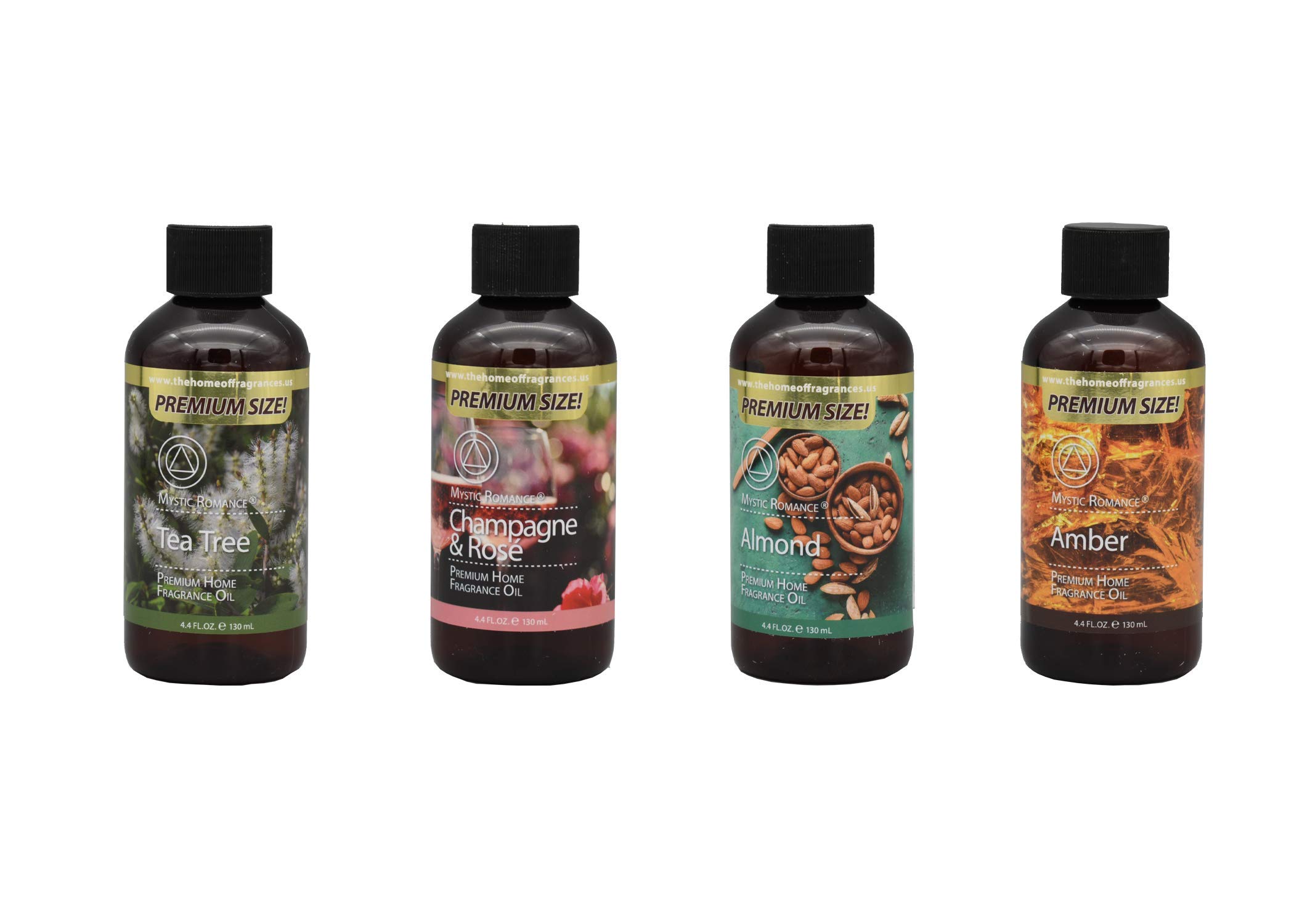 Premium Fragrance Oil Set - 4 Bottles (4oz Each) for Aromatherapy, Candles, Soaps & Home Diffusers - Essential Oil Blends for Relaxation & Stress Relief