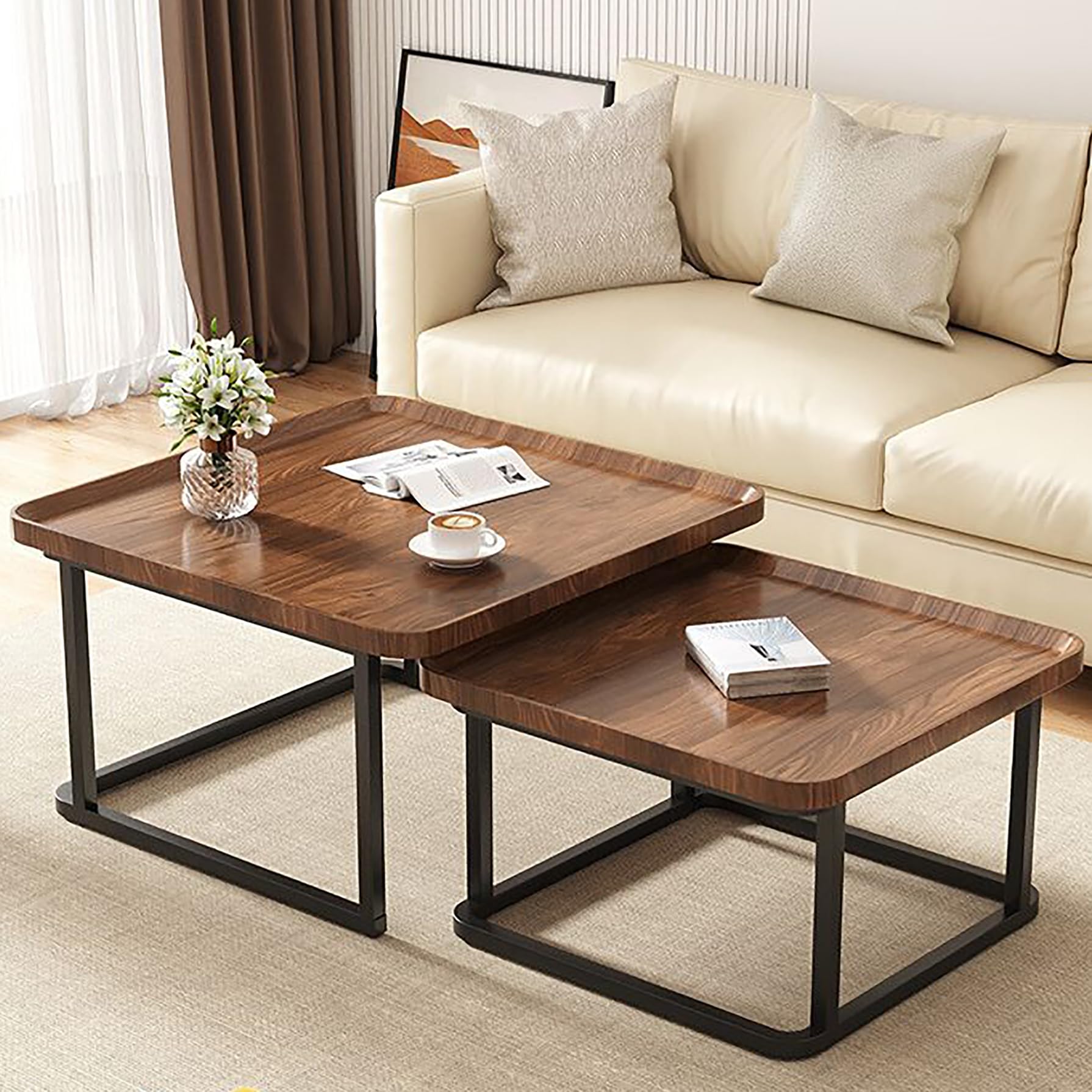 Modern Nesting Coffee Table Set of 2 - 23.6