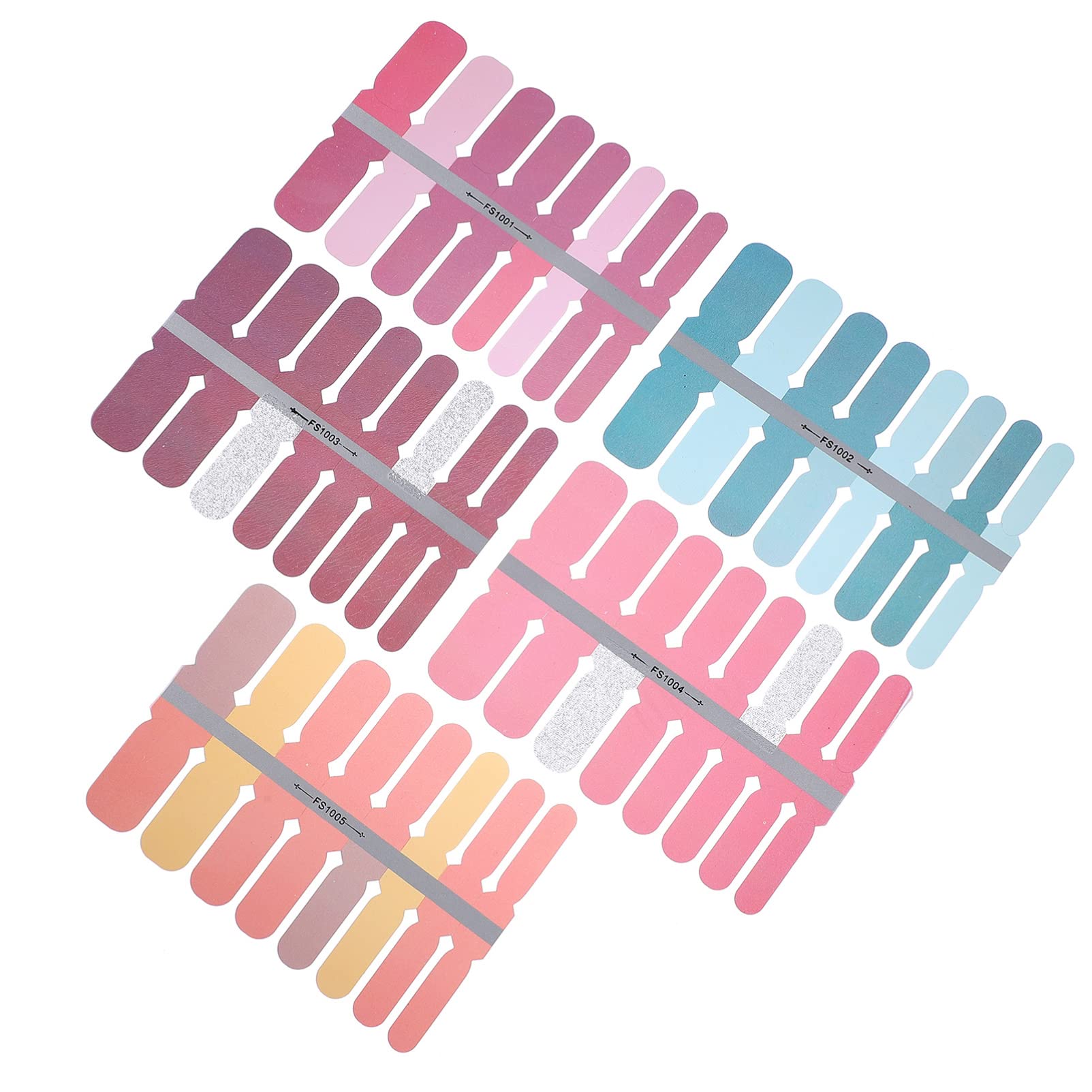 LALAFINA 5 Sheets Nail Art Wraps - Full Cover Adhesive Nail Stickers for DIY Manicure, Salon Quality Nail Decals - Perfect for Parties, Weddings, and Everyday Wear