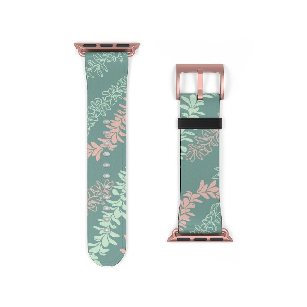 Groovy Pua Melia Watch Band - Premium Replacement Strap for Apple Watch, Fitbit & Samsung Galaxy - Soft Silicone, Adjustable, Comfortable for Workout, Running & Daily Wear