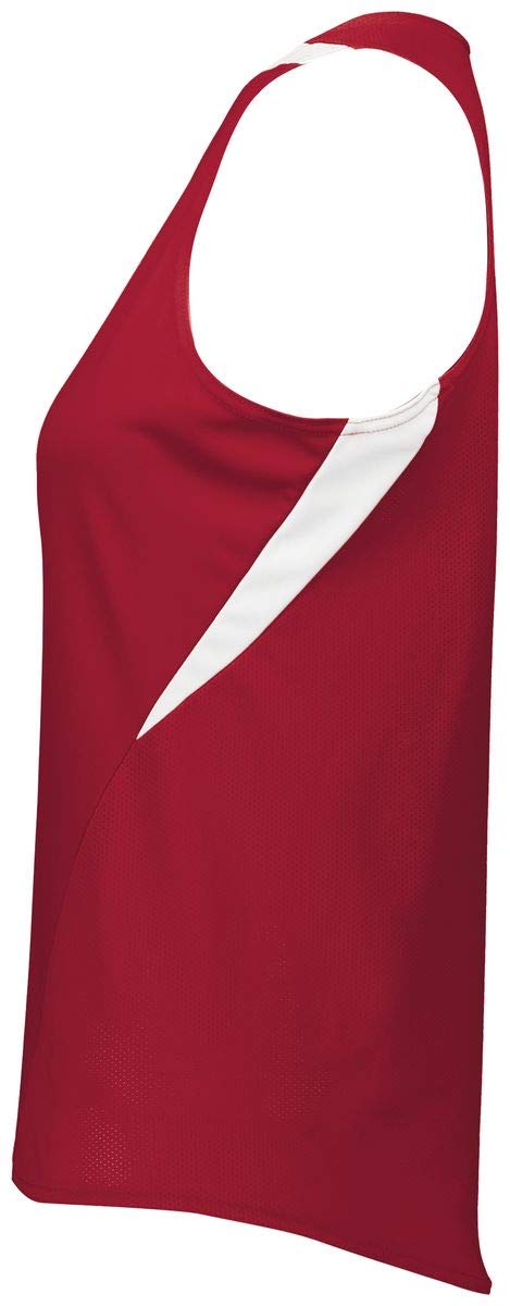 Holloway Sportswear Women's PR Max Track Jersey - XS Size, Scarlet/White - Perfect for Running, Training & Gym Workouts