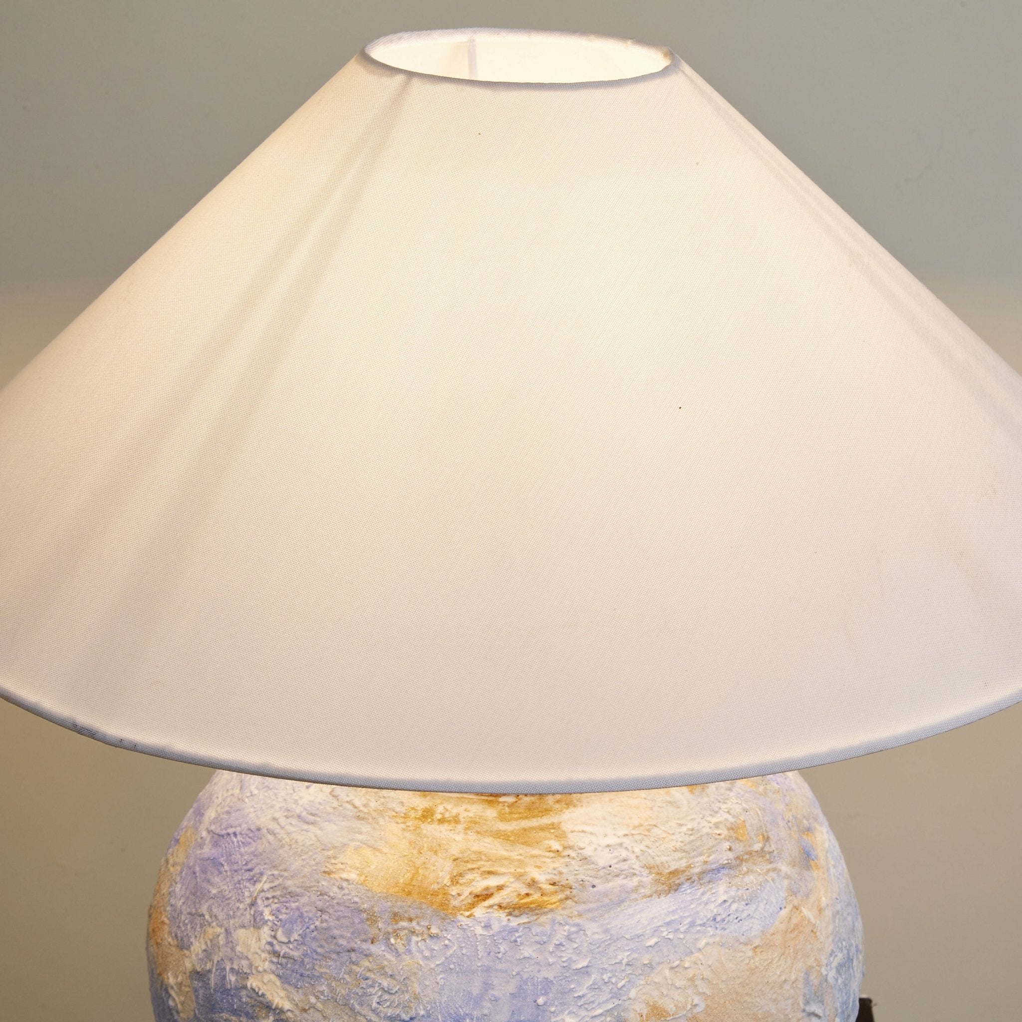 Aquarelle Terra Table Lamp - Modern Ceramic Bedside Lamp with Hand-Painted Design, Warm White Light for Living Room, Bedroom, or Office Decor
