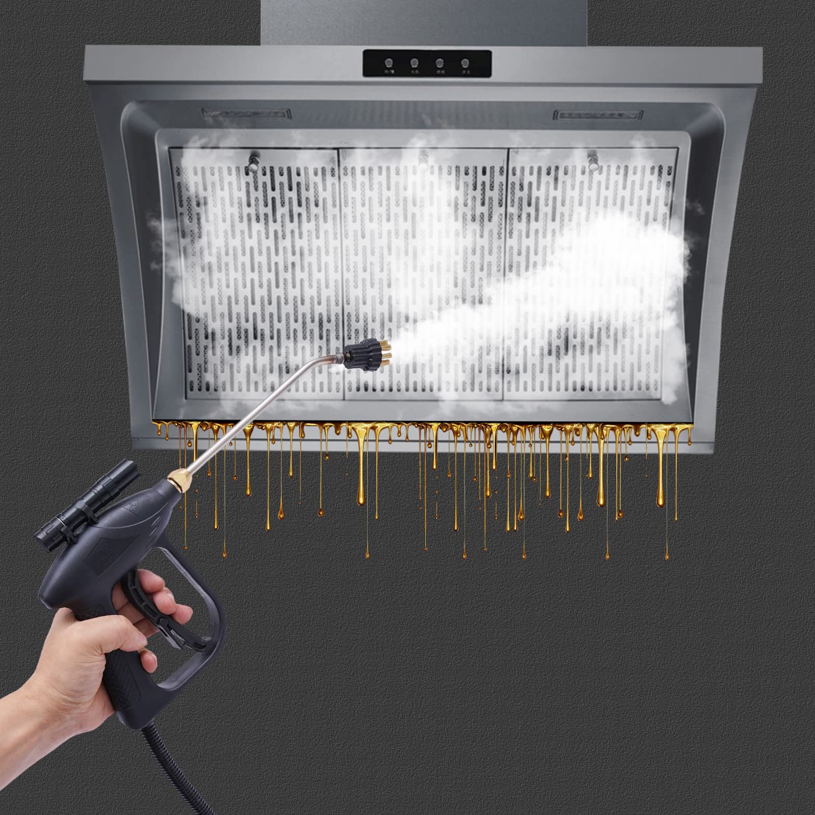 Handheld Steam Cleaner - High Pressure & High Temp for Kitchen, Car, Toilet