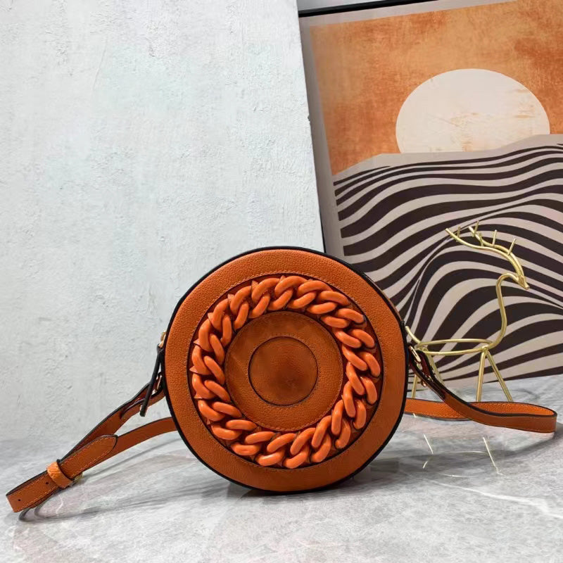 Stylish Round Crossbody Bag for Women - Trendy Vegan Leather Handbag for Daily Use, Work, and Travel | Perfect for Outfits, Shopping & Casual Outings
