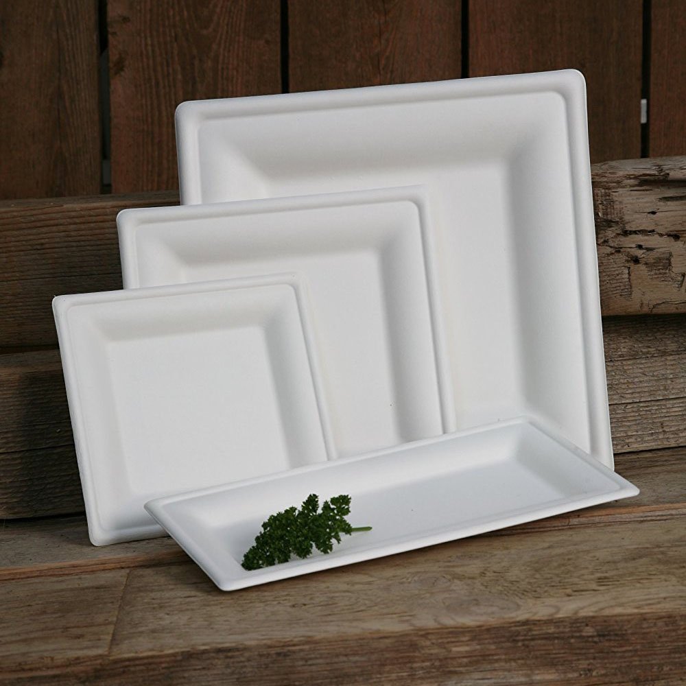 ECO-Friendly Disposable Square Sugarcane Plates 8