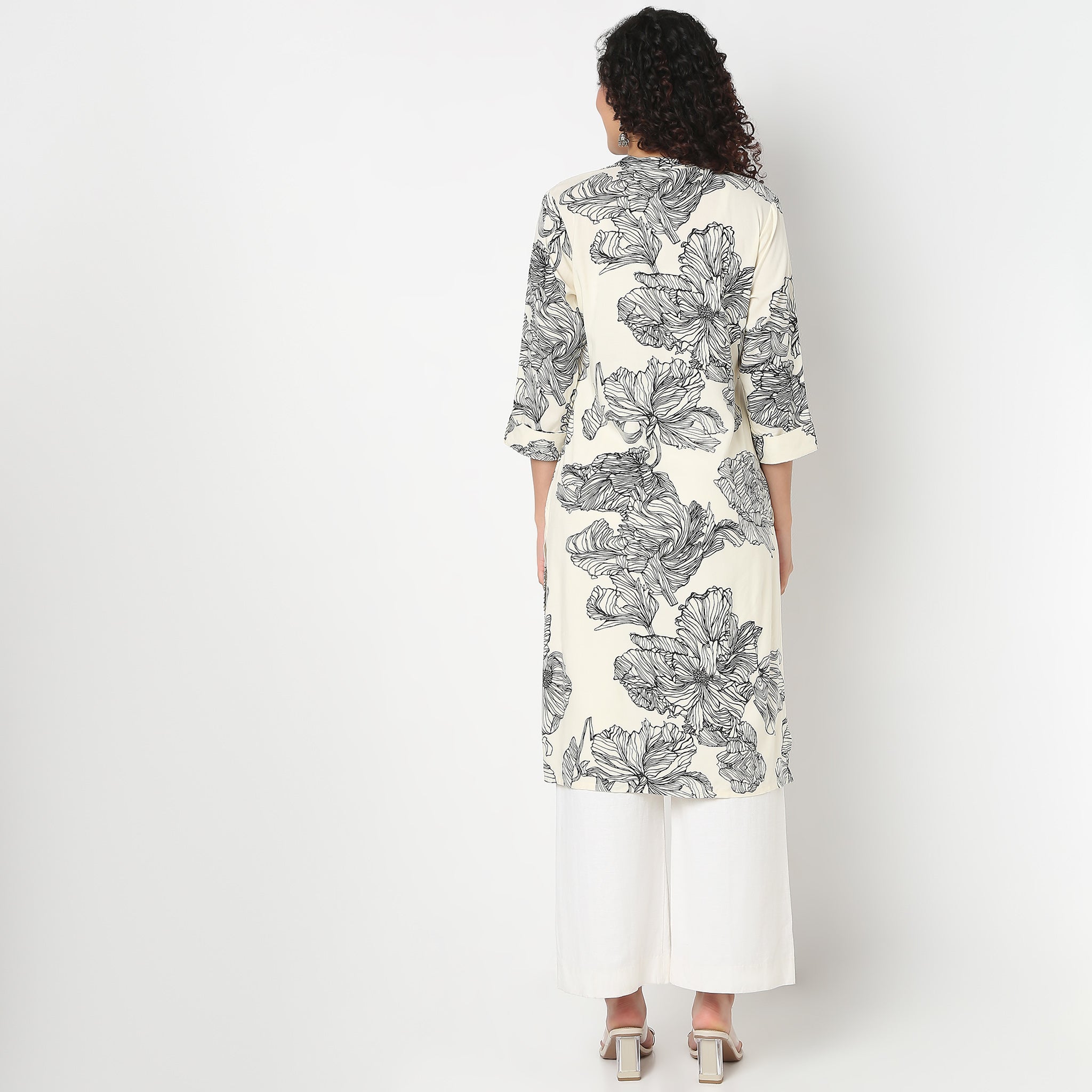 Stylish Half Placket Rayon Kurta for Women - Comfortable & Breathable Indian Ethnic Wear - Perfect for Festivals, Weddings & Casual Outings