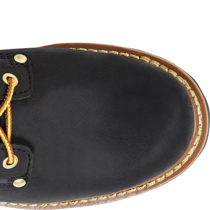 Men's Carolina Elm 8-Inch Unlined Logger Work Boots - Genuine Leather Upper, Comfortable Pillow Cushion Footbed, Oil & Slip Resistant Welted Outsole, EH Safety Rated - Ideal for Construction, Logging & Outdoor Work