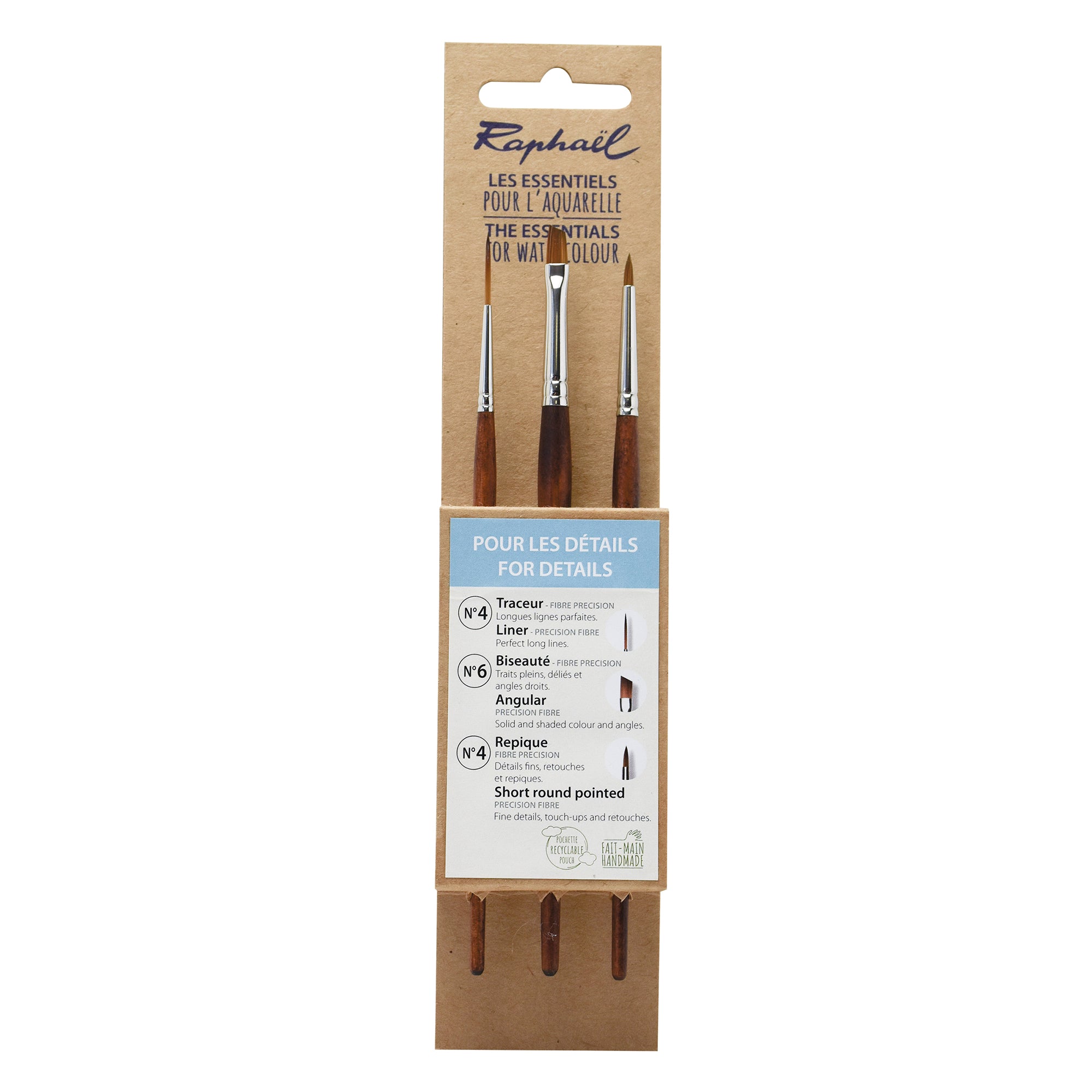 3 Pack Professional Watercolor Brush Set for Detailing - Perfect for Artists, Beginners & Watercolor Painting Techniques