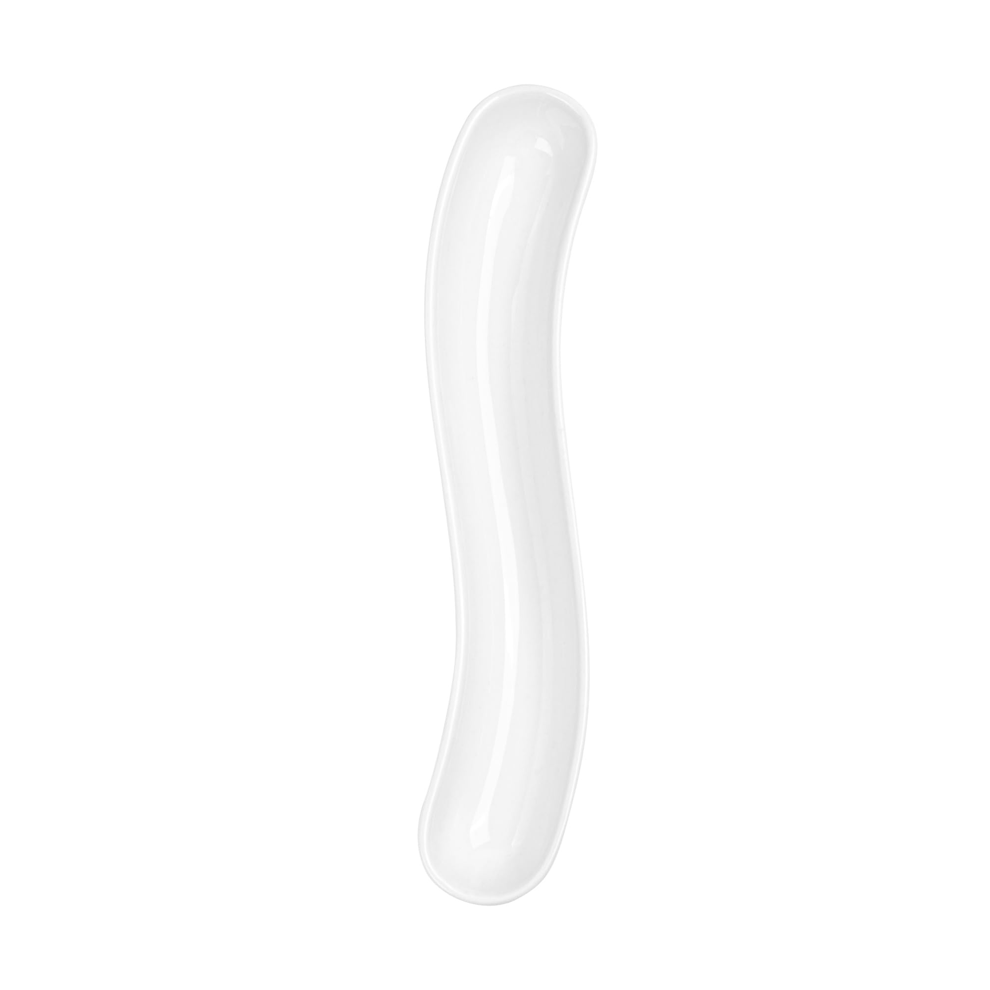 Swerve 10oz Olive Plate - White Porcelain Chip-Resistant Dishwasher Safe for Snacks & Appetizers