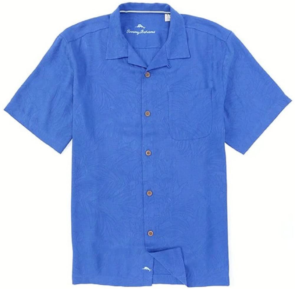 Tommy Bahama Men's Tropic Isles Silk Camp Shirt - Lightweight Hawaiian Style Button Down for Summer Vacation, Beach Party & Tropical Getaways