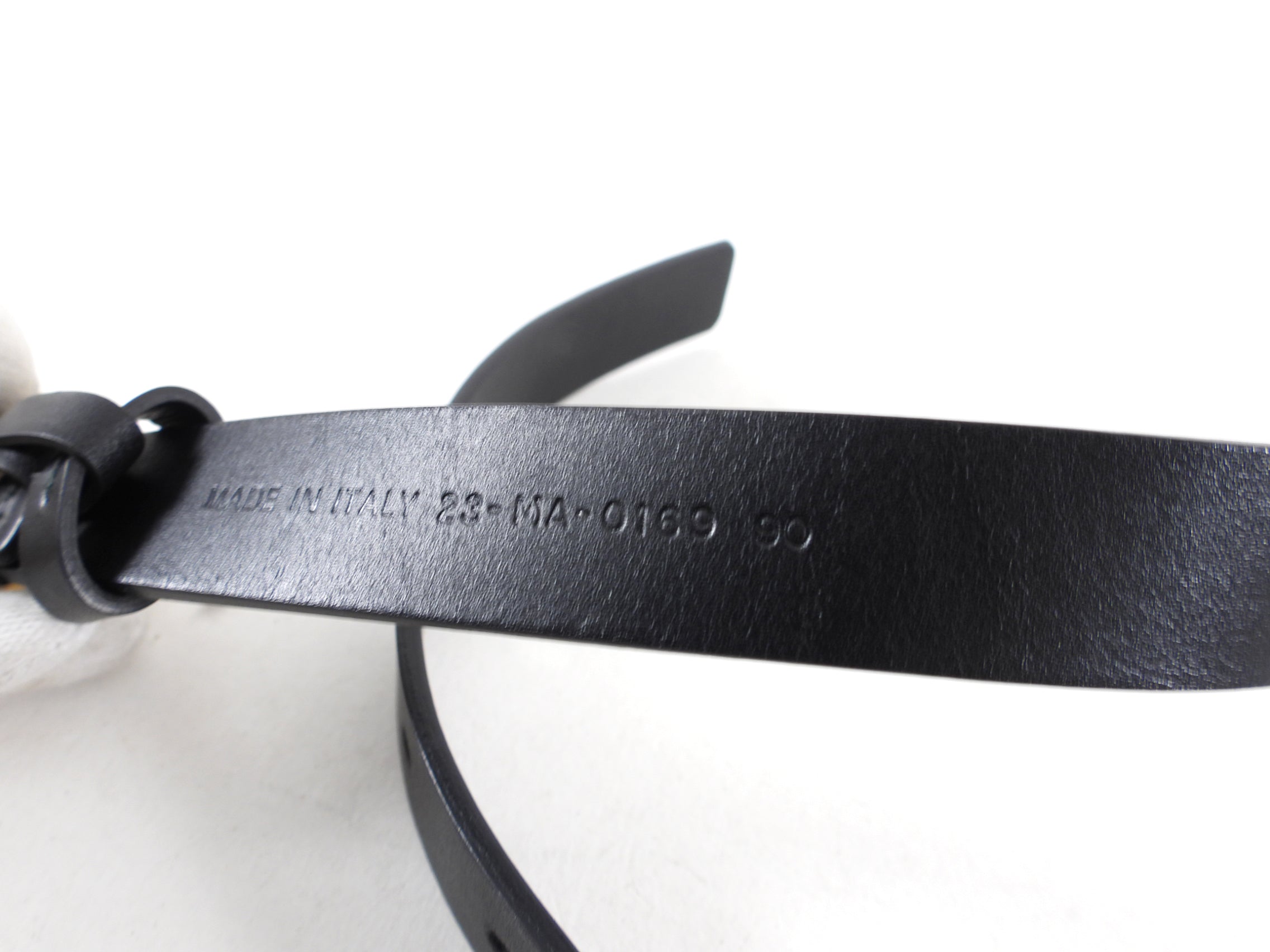 Christian Dior 20mm Black Leather Saddle Belt - Luxury Designer Waist Belt for Women | Perfect for Jeans, Dresses & Formal Outfits